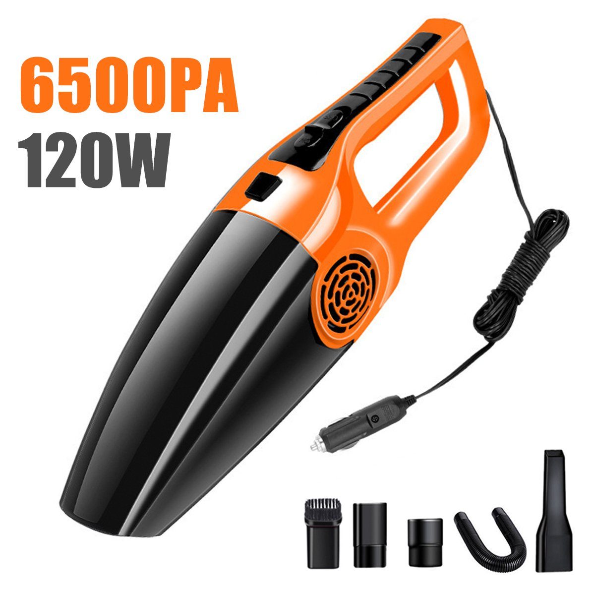 Starker Sog Adkwse Handstaubsauger Akku Beutellos DC12V,120W Weiß ,Auto Staubsauger Nass und Trocken
