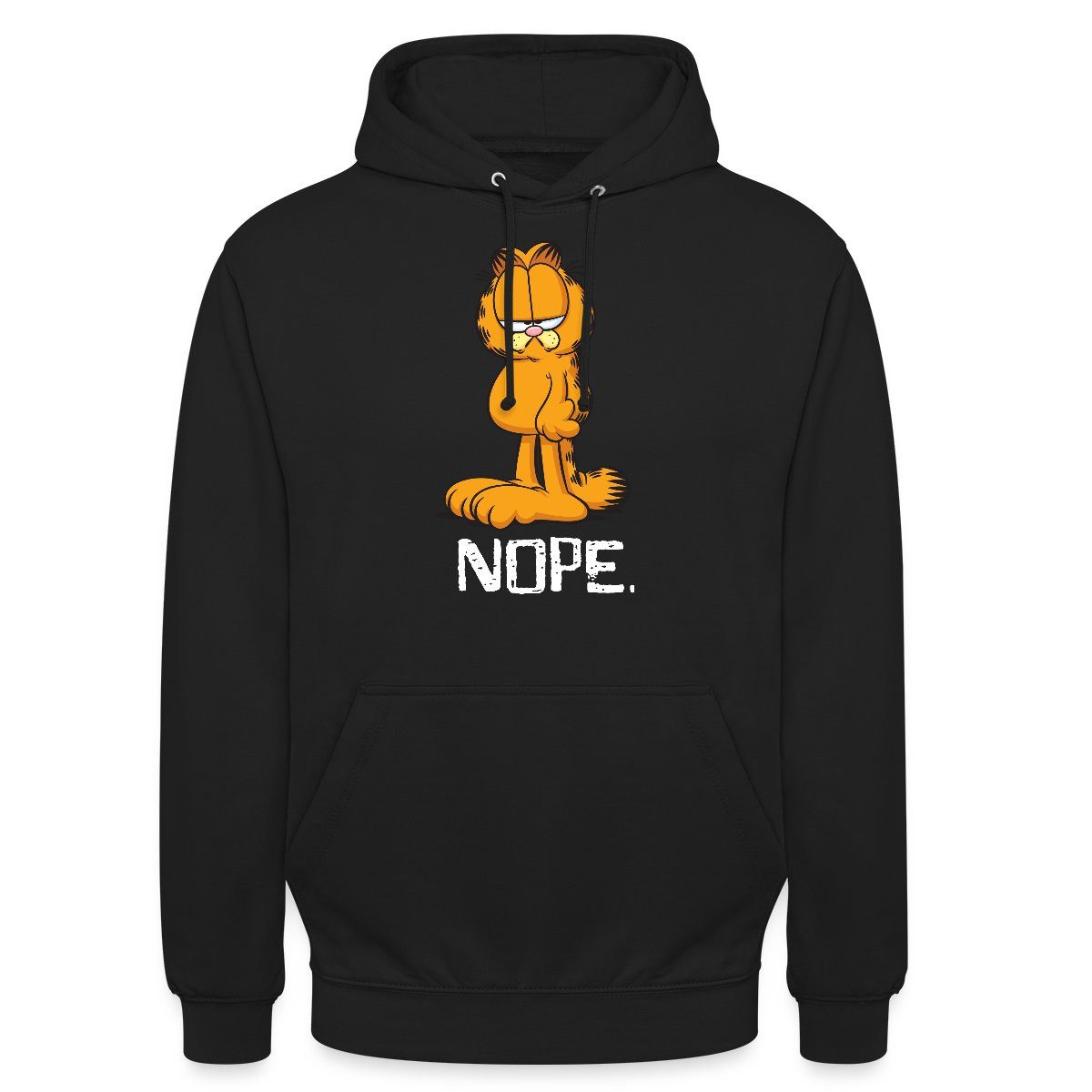 Spreadshirt Hoodie Garfield Nope Nein Nö Kein Bock Lustig Unisex Hoodie (1-tlg)