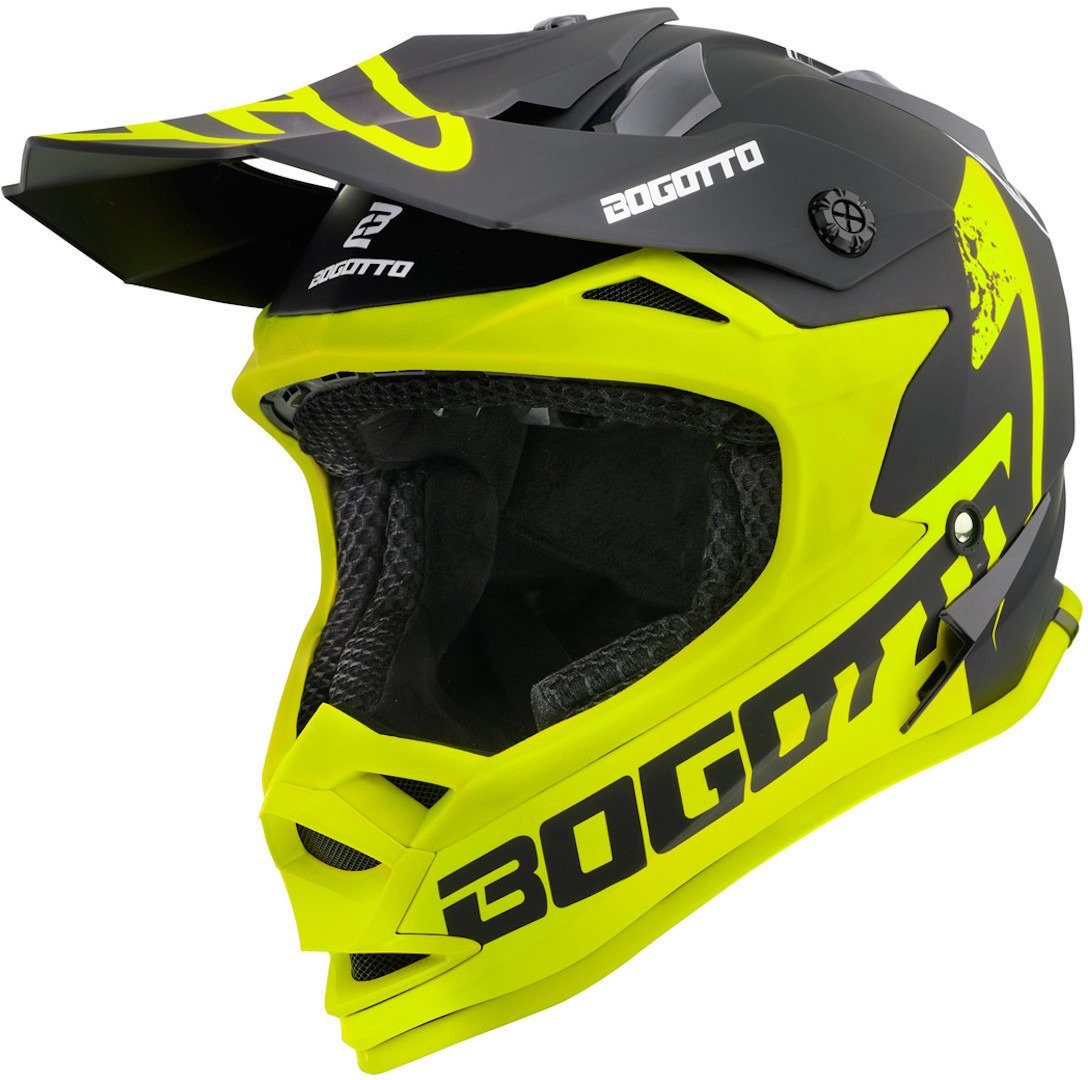 Bogotto Motocrosshelm V321 Soulcatcher Motocross Helm, Notfallsystem-polsterung (eqrs)