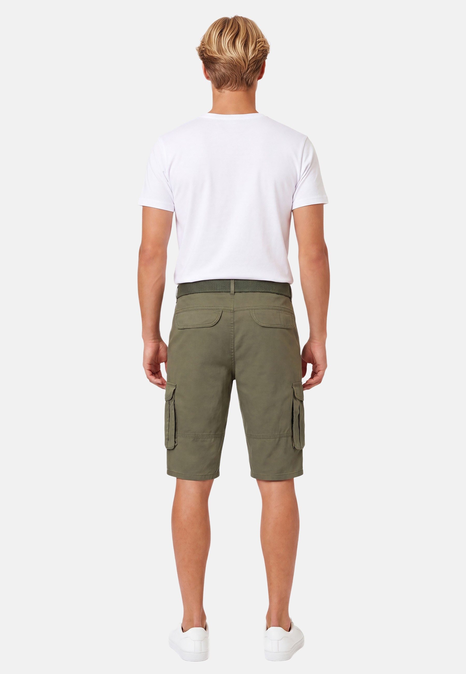 Arctic Seven Shorts Herren Cargo mit Gürtel – Kurze Outdoor Hose aus Baumwolle Robuste Cargo Shorts mit vielen Taschen und Gürtel