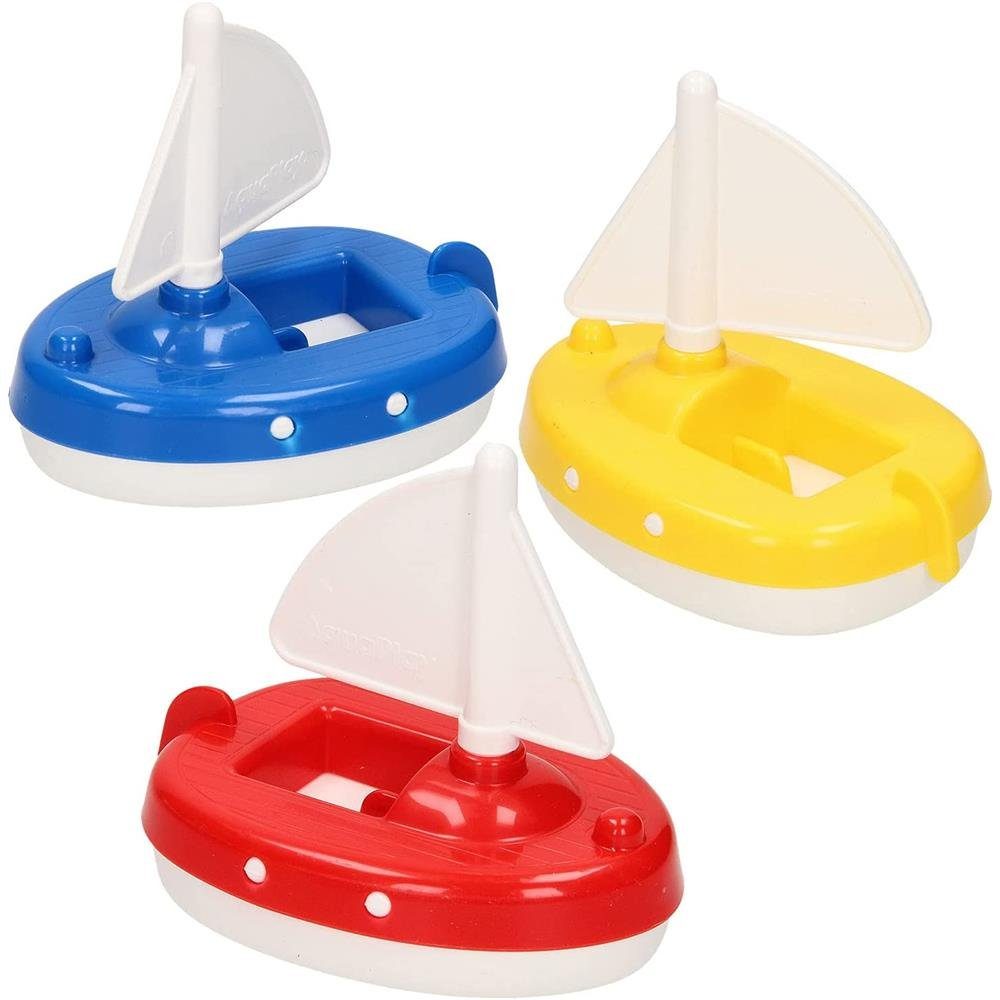 Aquaplay Spielzeug-Boot Segelboot, Badespielzeug, für Wasserbahn, 1 Stück zufällige Farbe
