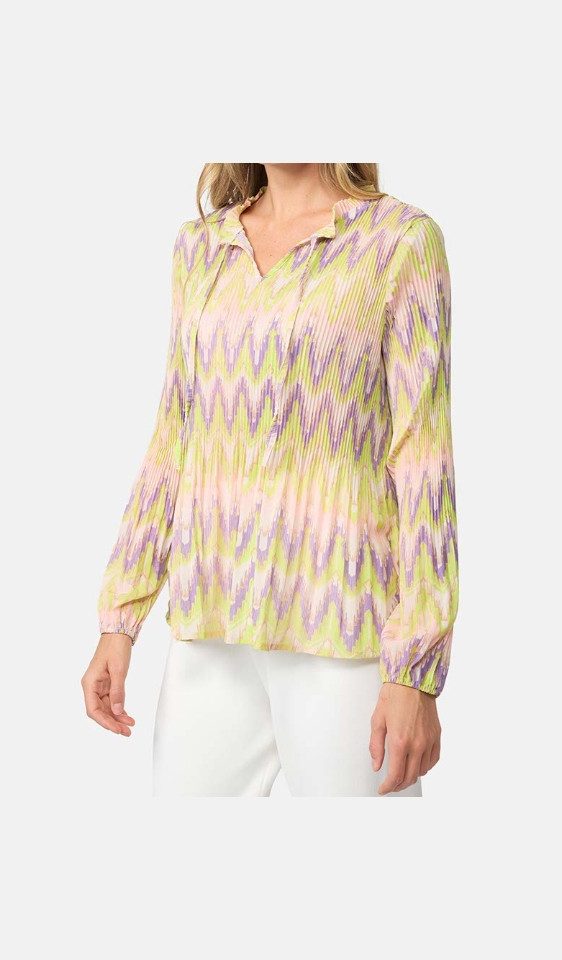 CATNOIR Hemdbluse Bluse CATNOIR lime zig zag