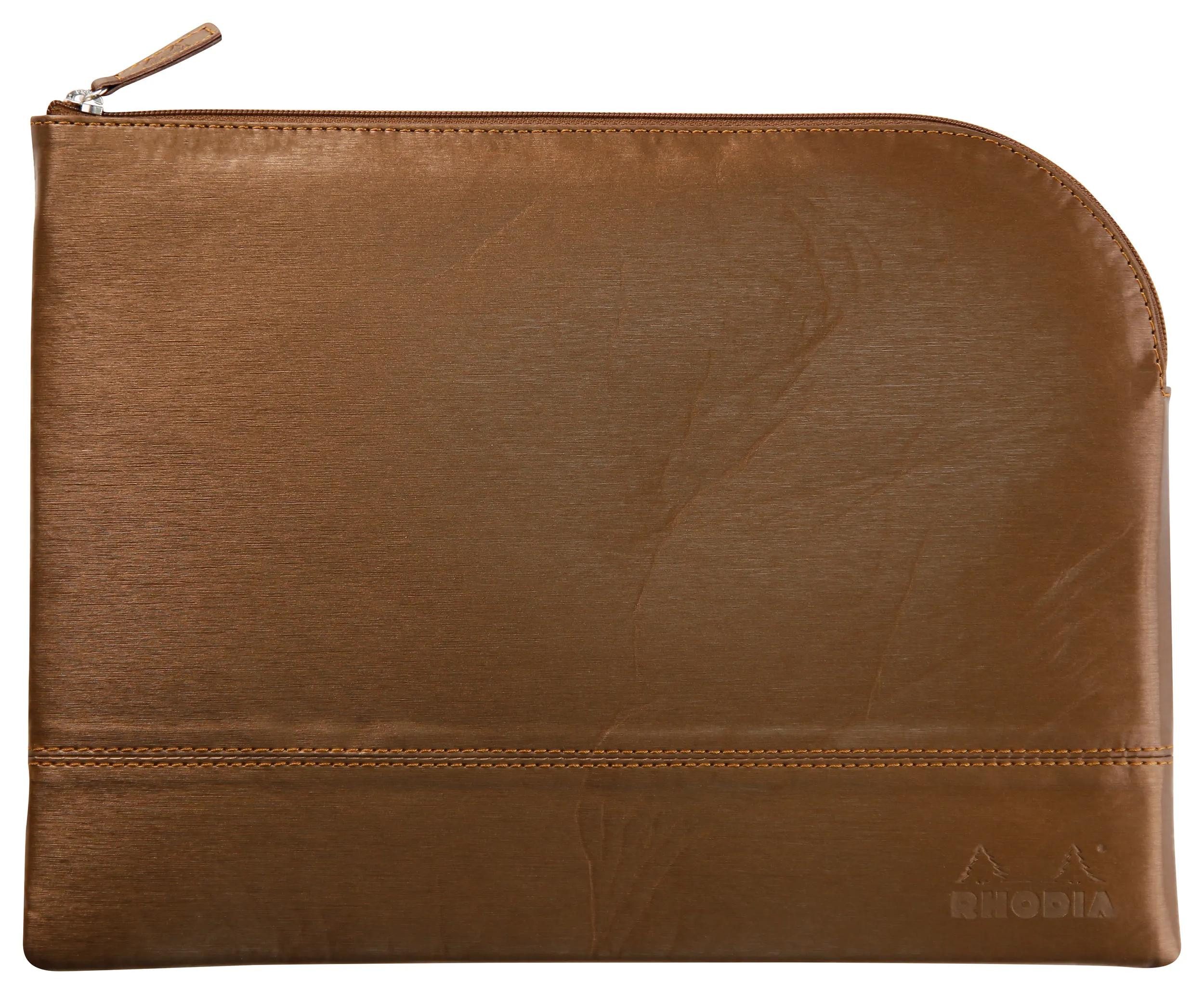EXACOMPTA Organizer Rhodiarama Etui aus Kunstleder Reißverschluss, 21x28 cm Bronze 116719C, Rhodia, Blöcke, Hefte und Notizbücher