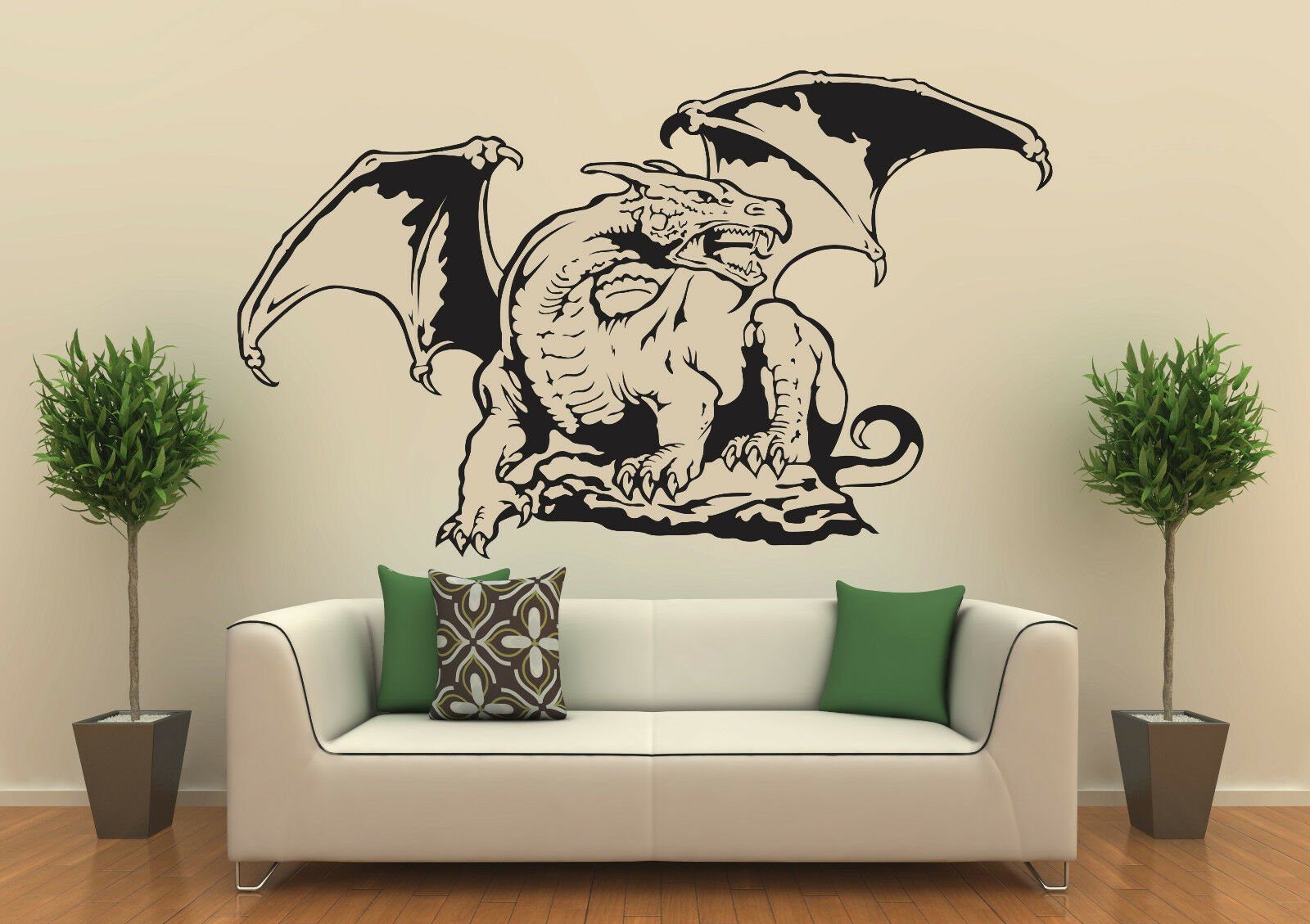 Wandtattoodesign Wandtattoo Drache Nr. 4 Variante B Größe 100x60cm (1 St), Selbstklebend