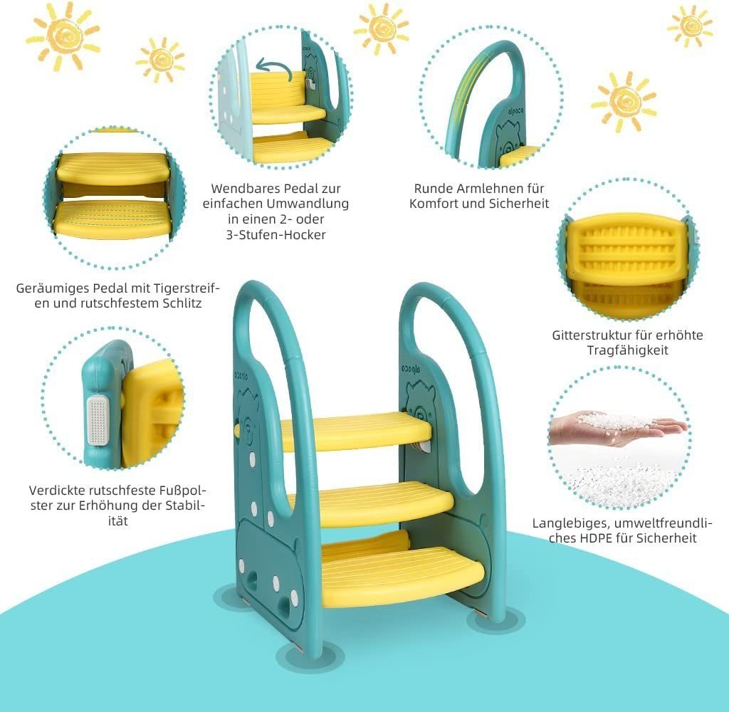 Onasti Tritthocker Tritthocker für Kinder, dreistufige, höhenverstellbare S günstig online kaufen