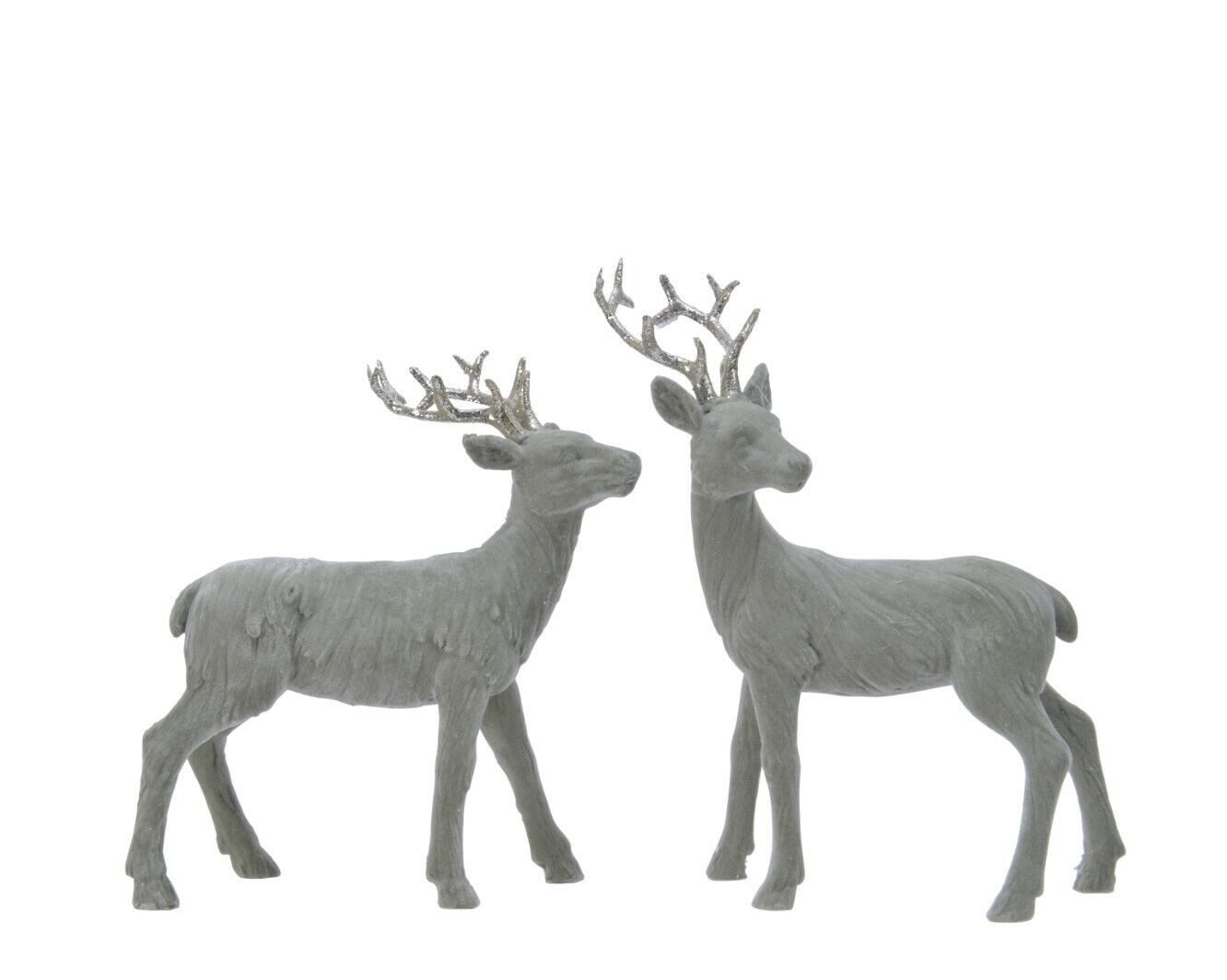 Kaemingk Weihnachtsfigur Dekofigur Hirsch Weihnachten Jagd Kunstoff grün 5x13x17 cm Stückpreis