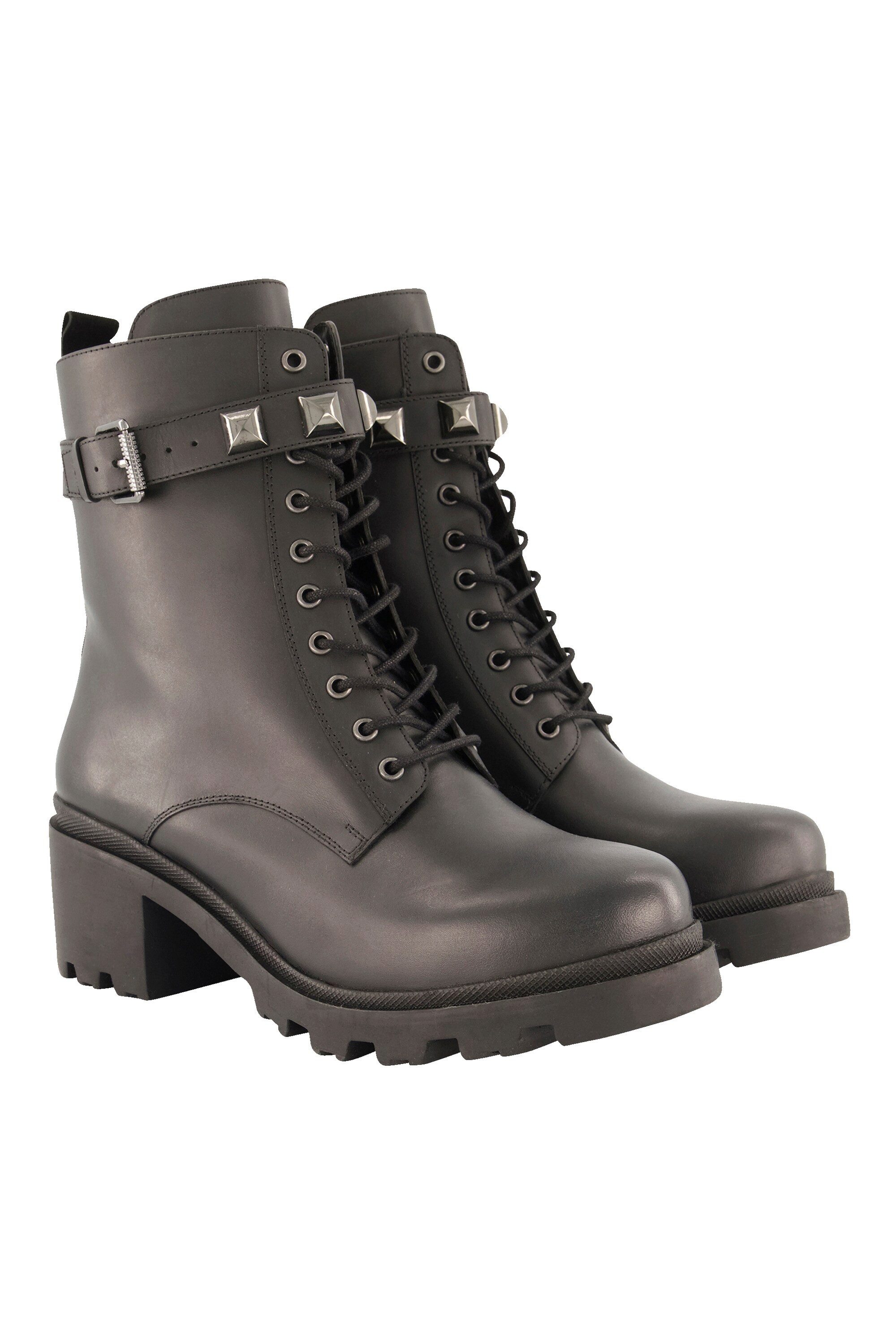 Leder-Stiefeletten Schnürung Weite H Stiefel