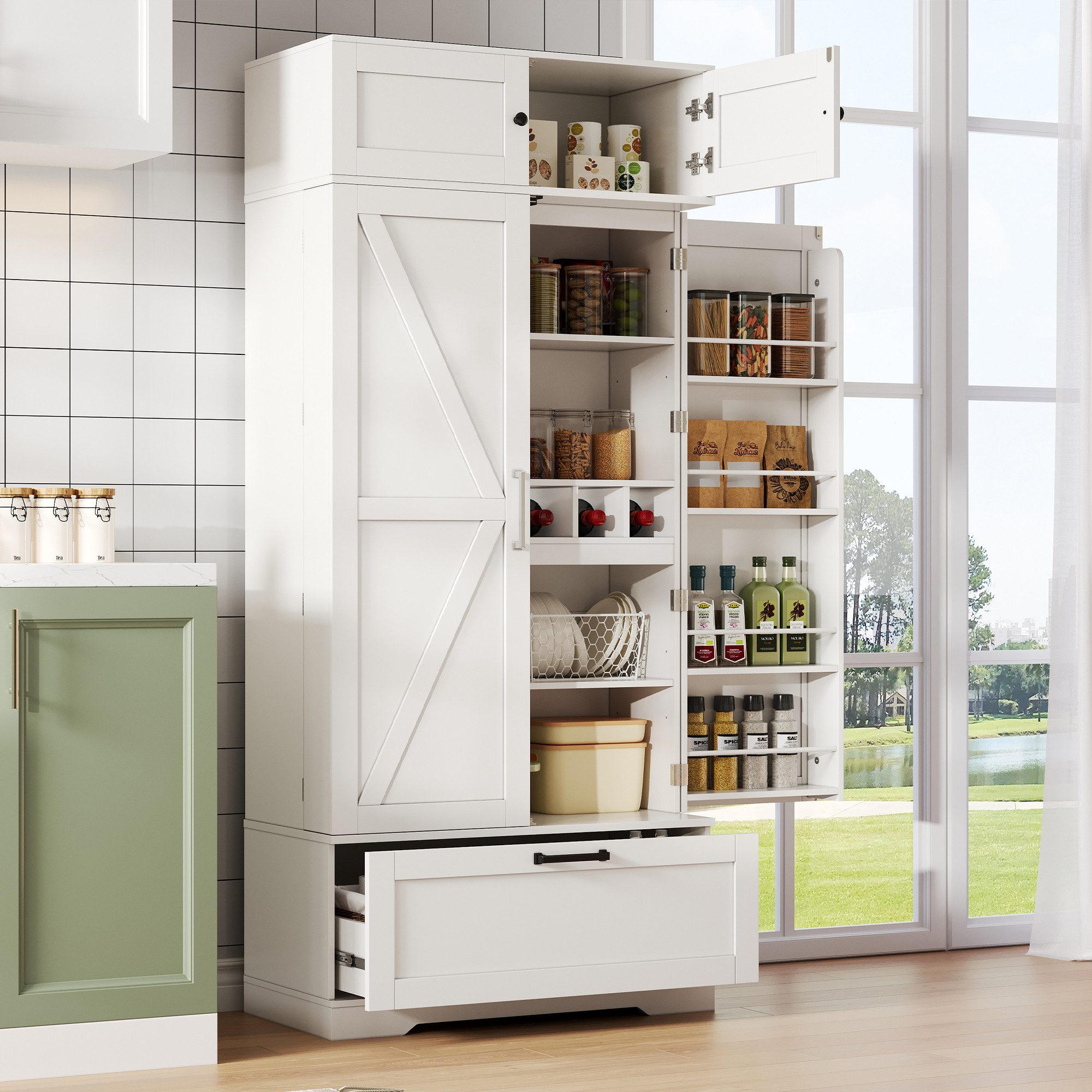 REDOM Sideboard Modernes Küchenschrank (mit verstellbaren günstig online kaufen