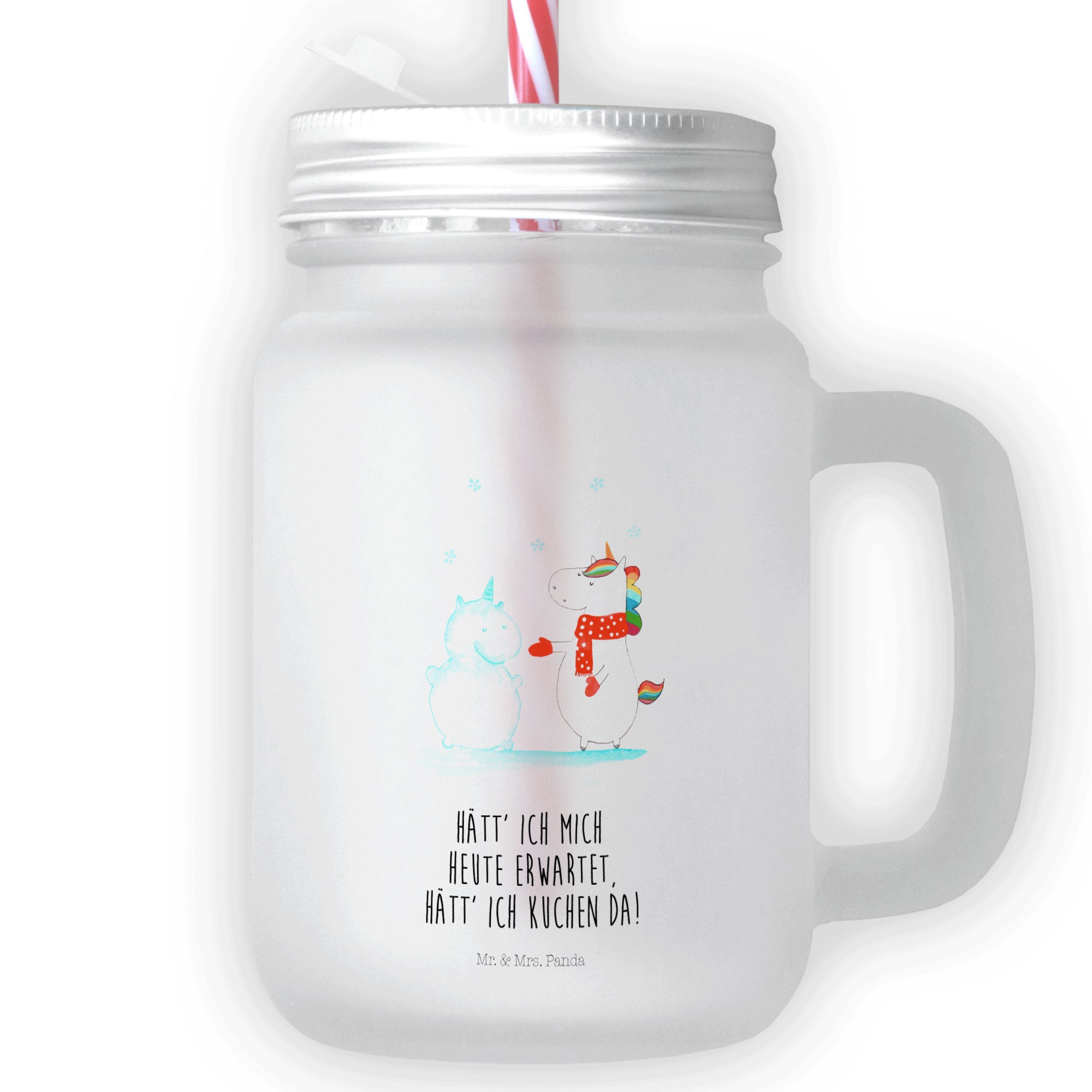 Mr. & Mrs. Unicorn, Geschenk, Transparent Glas Einhorn - Panda Glas Schneemann R, - Deko, Einhorn Premium
