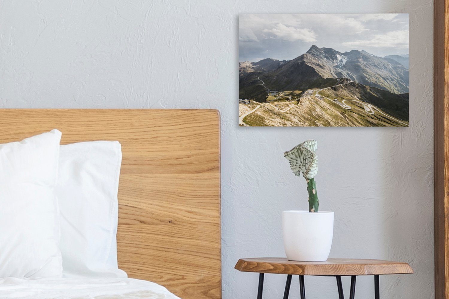 St), 30x20 Wandbild cm Leinwandbild Alpen in den Europäischen Aufhängefertig, (1 Leinwandbilder, in Großglockner Wanddeko, Österreich, OneMillionCanvasses®