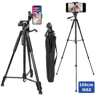 Greensky Tragbares Kamera Handy Stativ, Aluminium Leichte Dreibeinstativ 168cm Dreibeinstativ (Reisestativ Tripod, DSLR, SLR Dreibeinstativ)