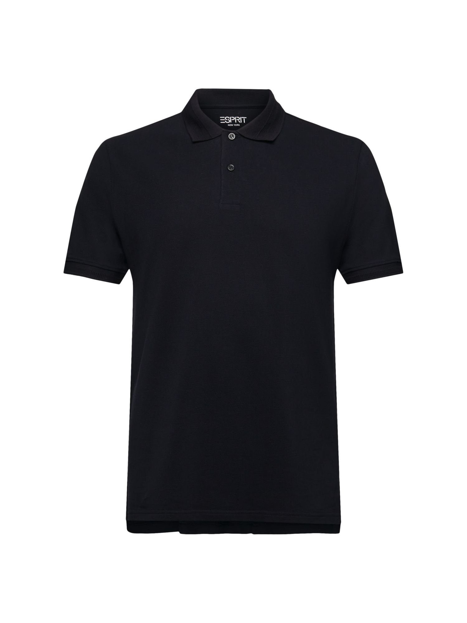 Esprit Poloshirt BLACK Baumwoll-Piqué Poloshirt aus