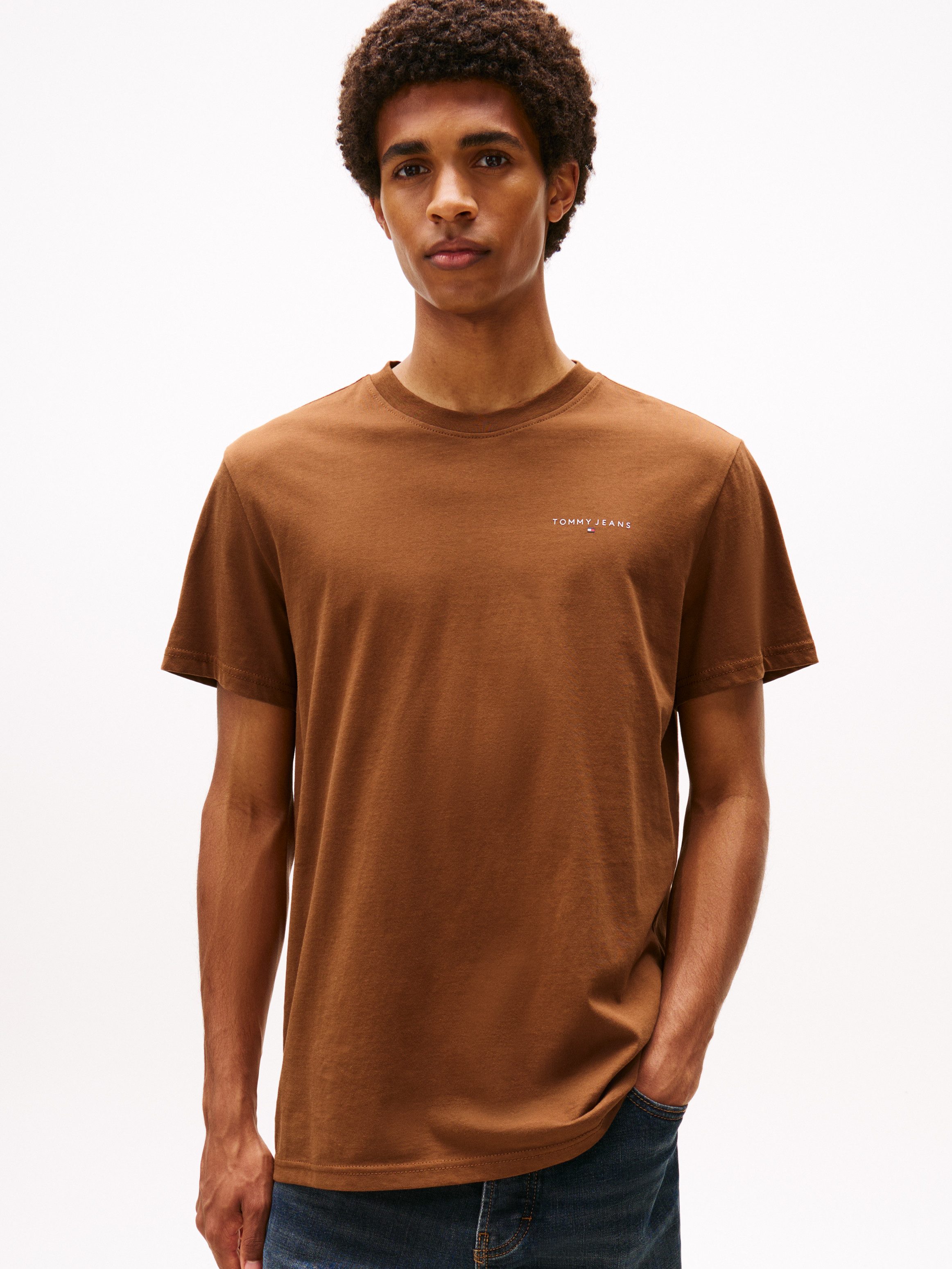 Tommy Jeans T-Shirt TJM SLIM LINEAR CHEST TEE EXT Mit Rundhalsausschnitt günstig online kaufen