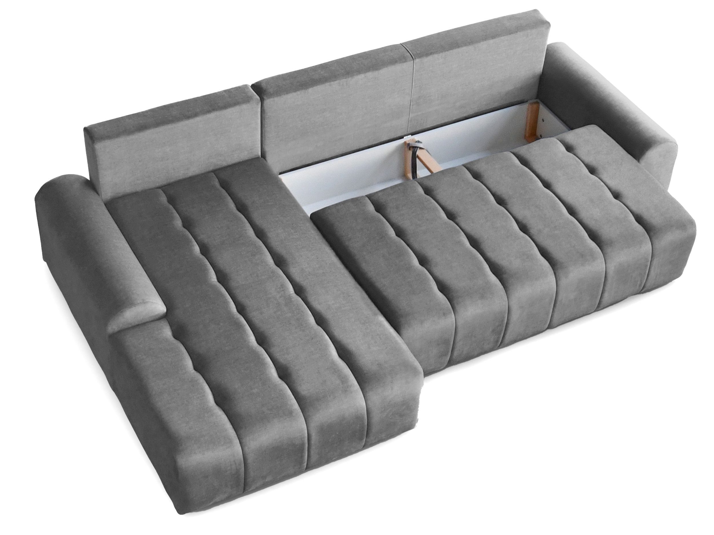 Beautysofa Ecksofa COSTA mit Schlaffunktion & Bettkasten, modernes Design