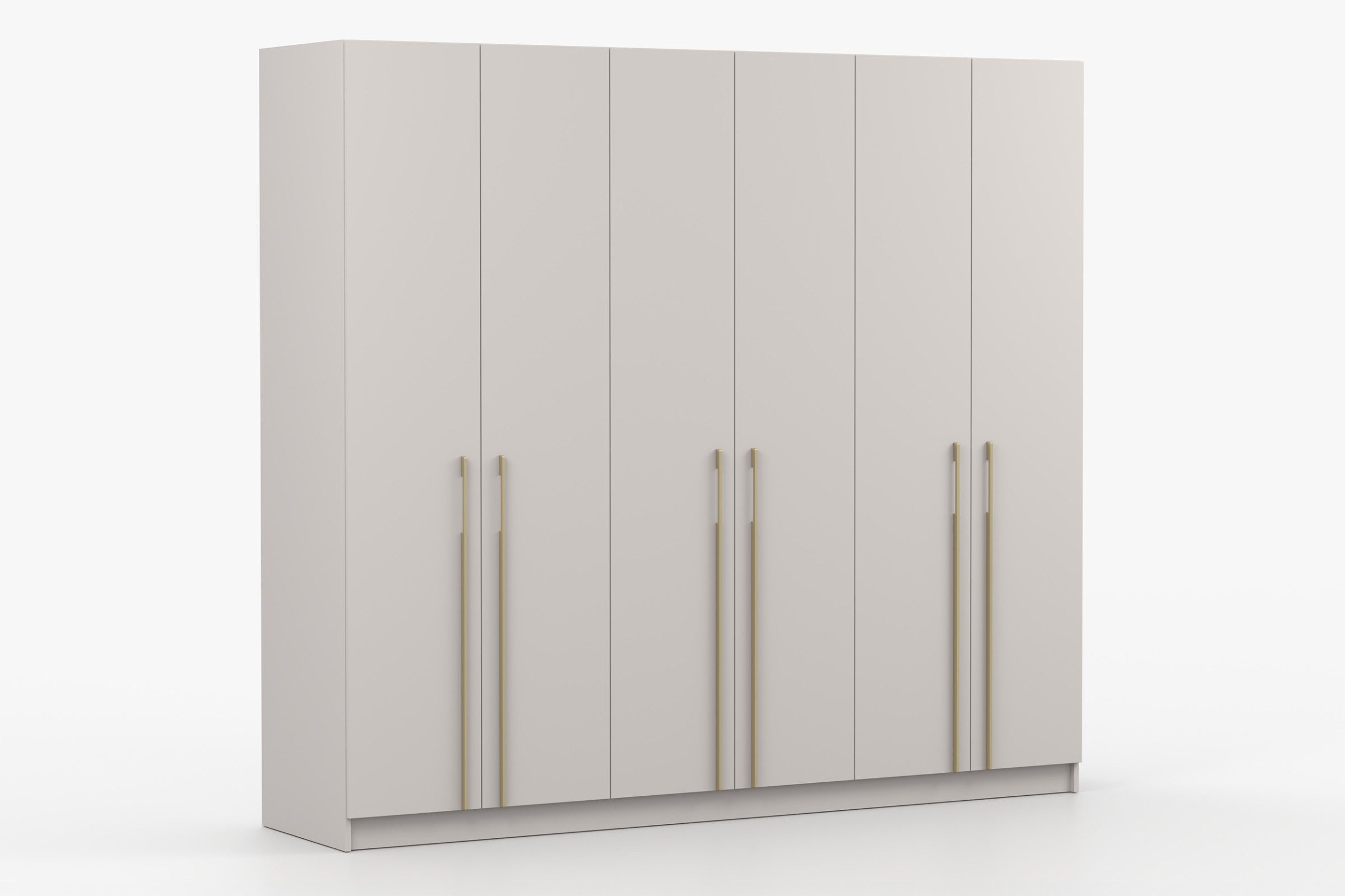 Deine Möbel 24 Schlafzimmer-Set A MIRELO Komplettschlafzimmer in Cashmere, (Set, 5-tlg., Kleiderschrank 230 cm breit), Kleiderschrank Kommode 2x Nachttisch Doppelbett 160x200