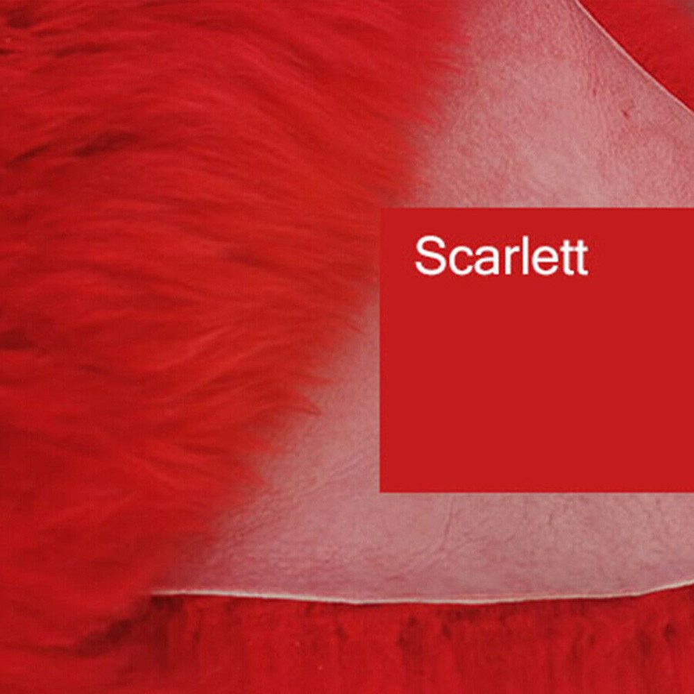Provellus Fellteppich Öko Lammfell Schaffell Felle Scarlett Rot Red Echtes Fell L-XL, 80cm - 100cm