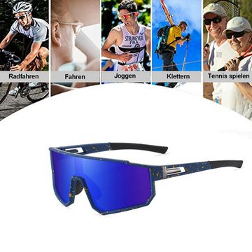 Rnemitery Fahrradbrille Polarisiert Fahrradbrille für Herren Damen Outdoor-Sportsonnenbrille