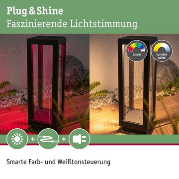 Paulmann Gartenleuchte LED Plug & Shine Zigbee Wegeleuchte Classic RGBW in Anthrazit 2W 90lm, keine Angabe, Leuchtmittel enthalten: Ja, fest verbaut, LED, warmweiss, Gartenleuchten