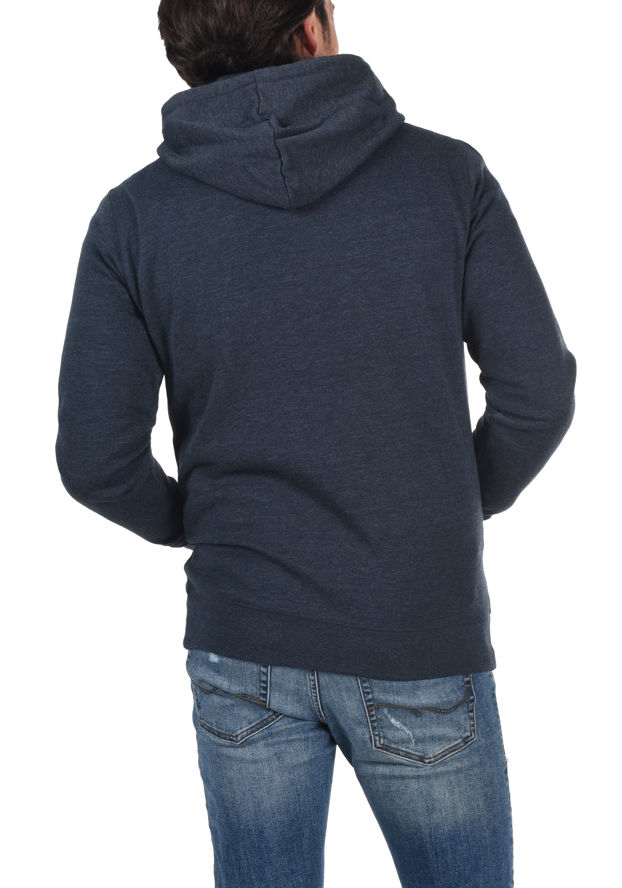 Insignia (8991) Blue Hoodie !Solid SDBert mit Kängurutasche Melange Kapuzensweatshirt