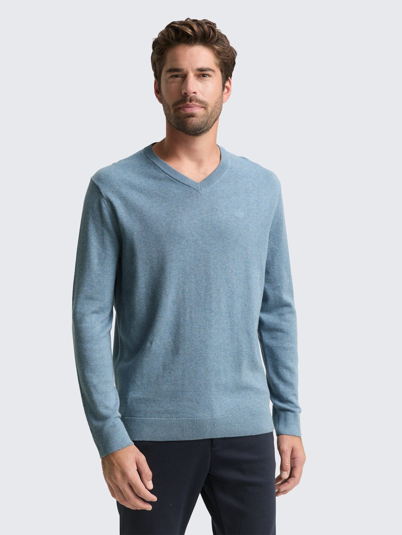 TOM TAILOR Strickpullover Strickpullover mit V-Ausschnitt günstig online kaufen