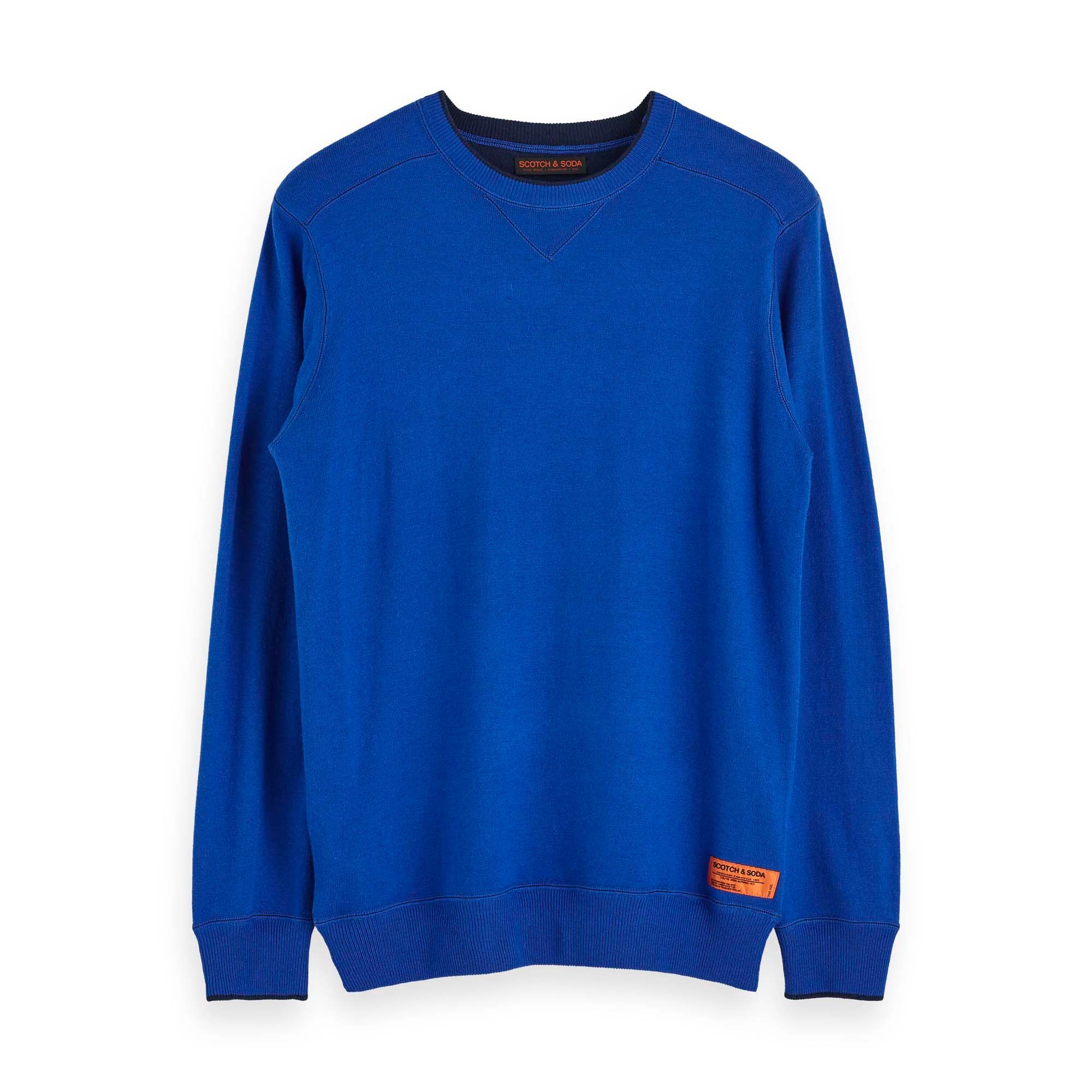 Fleecepullover Scotch & Soda Herren Pullover Contrast Detail 152350