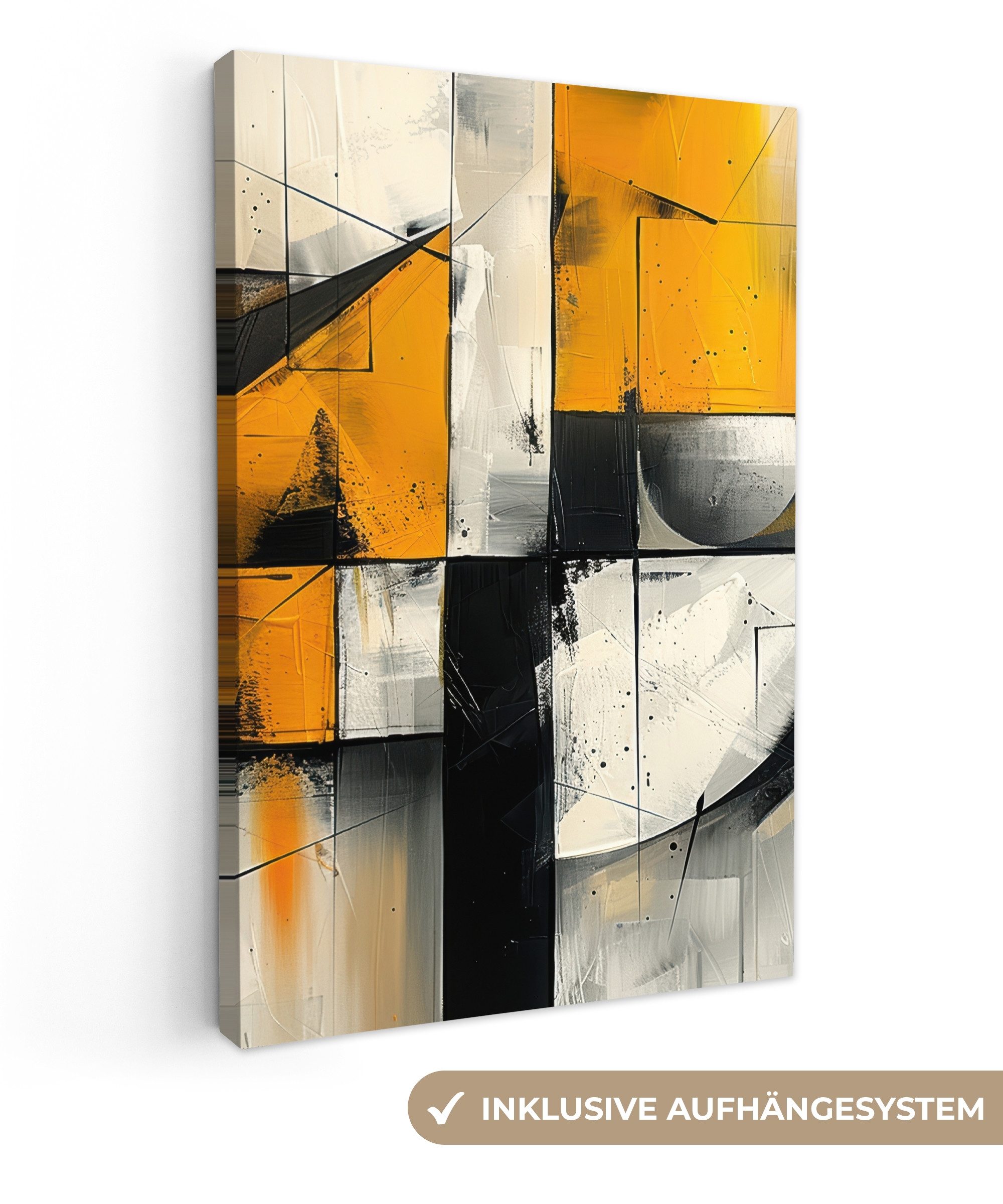 OneMillionCanvasses® Leinwandbild Gelb - Abstrakt - günstig online kaufen
