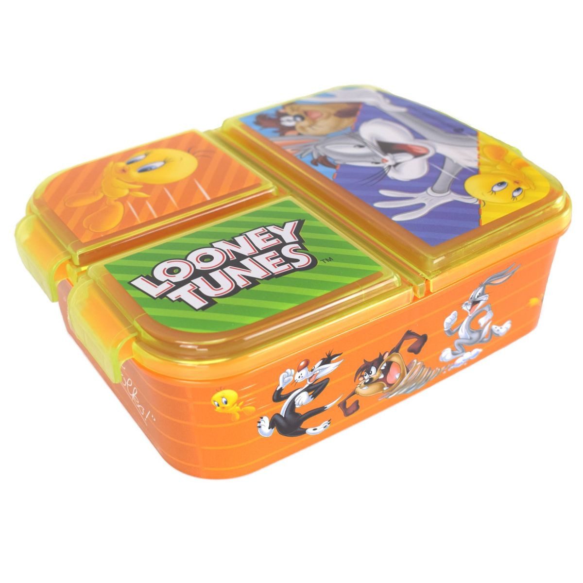 Stor Lunchbox Brotdose für Kinder mit 3 Fächern verschiedene Motive, Kunststoff, authentisches Design