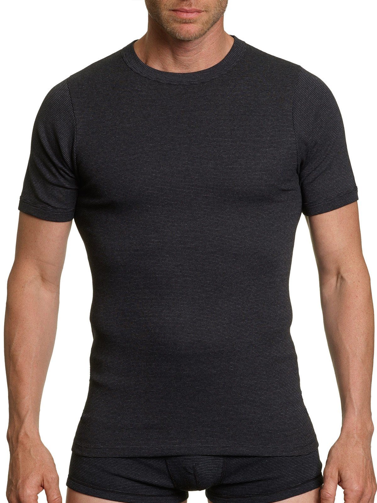 KUMPF Unterziehshirt Herren T-Shirt 1/2 Arm Klimafit (Stück, 1-St) Materialmix schwarz
