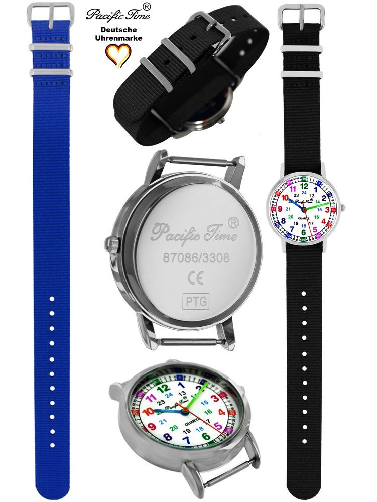 Pacific Time Quarzuhr Set Kinder Armbanduhr Lernuhr Wechselarmband, Mix und Match Design - Gratis Versand