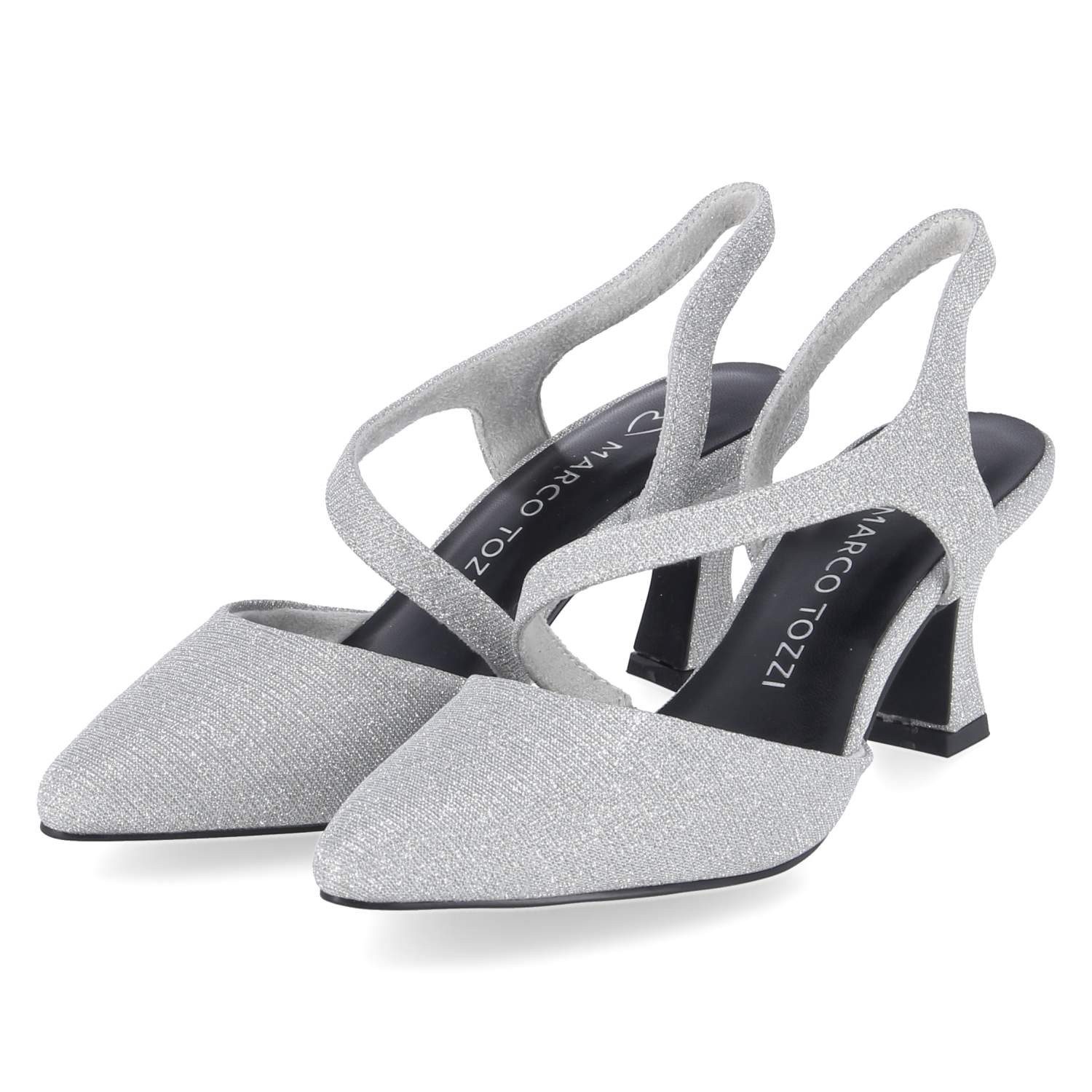 MARCO TOZZI Marco Tozzi 2-29600-42-941 Damen Textil silber Slingpumps günstig online kaufen