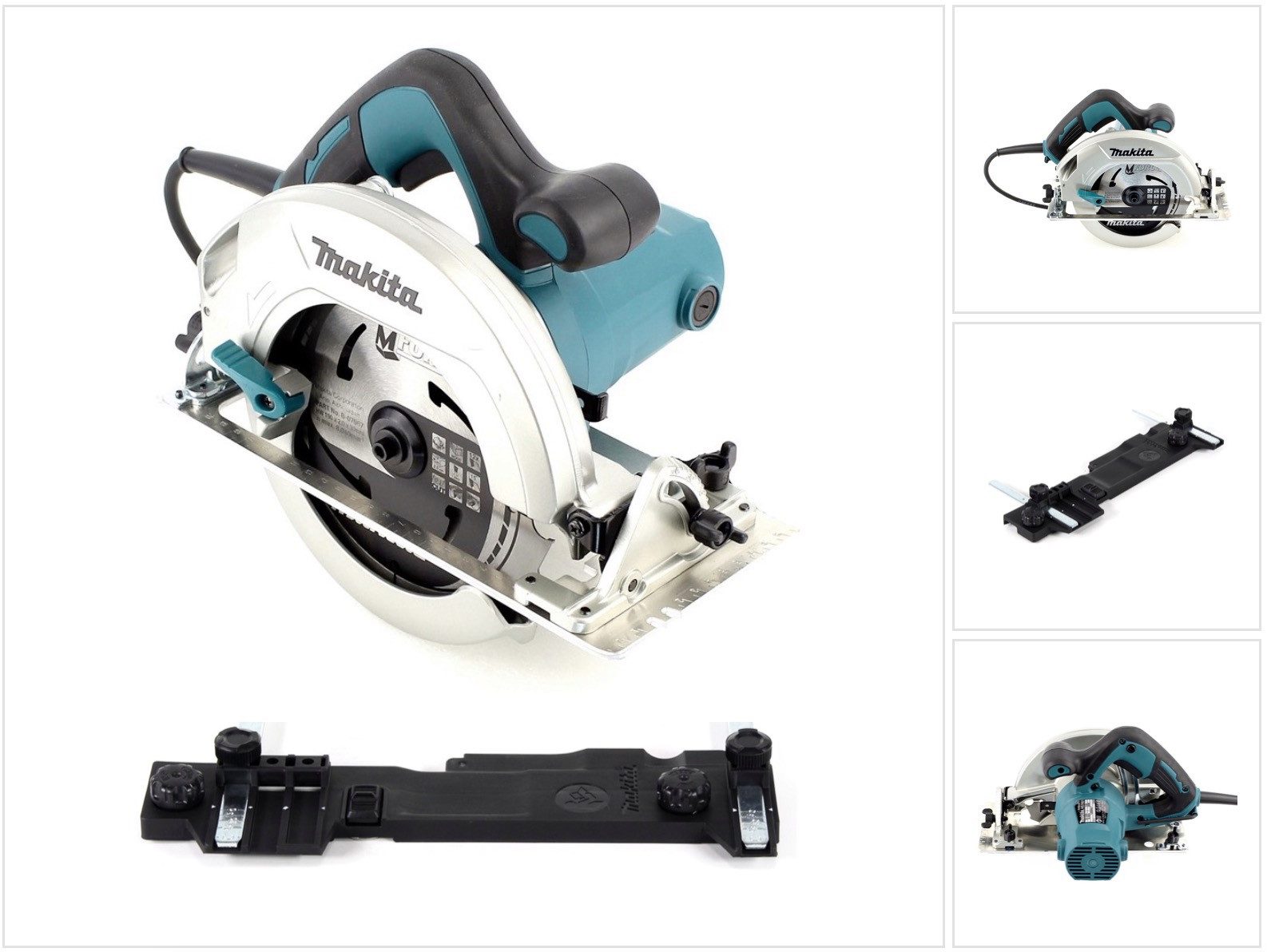 Makita Akku-Handkreissäge HS 7601 1200W Handkreissäge + 190 mm Sägeblatt + Fu?hrungsschienenad