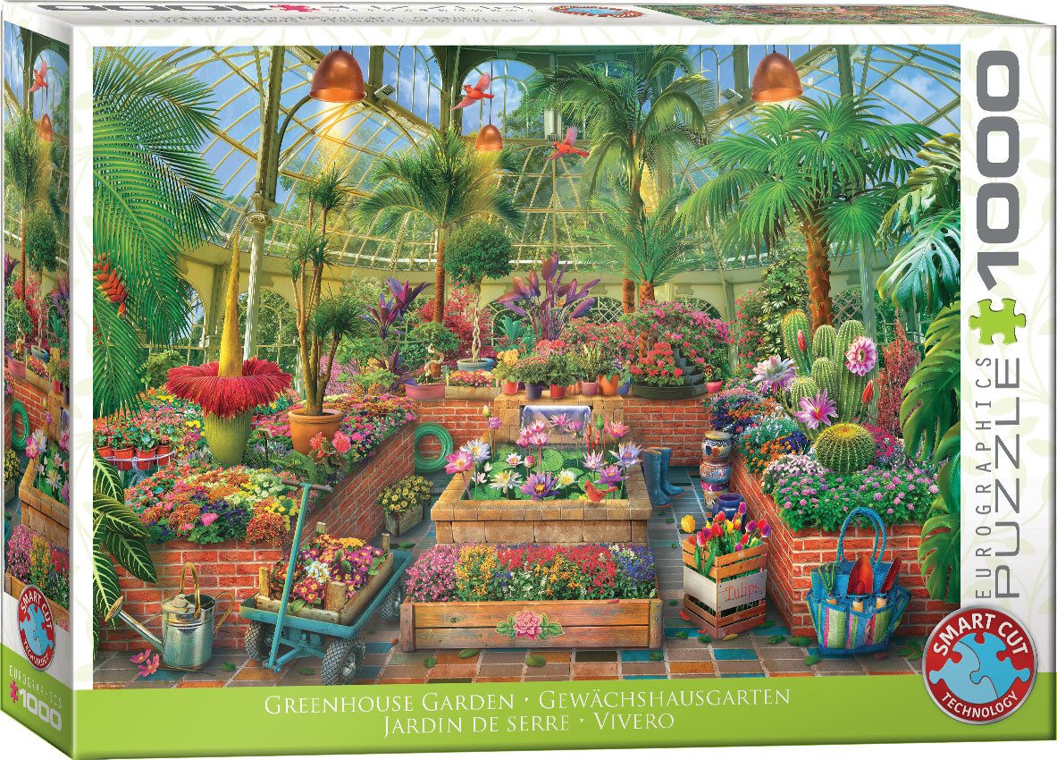 Puzzle 1000 Teile Puzzle - Gewächshausgarten, Puzzleteile
