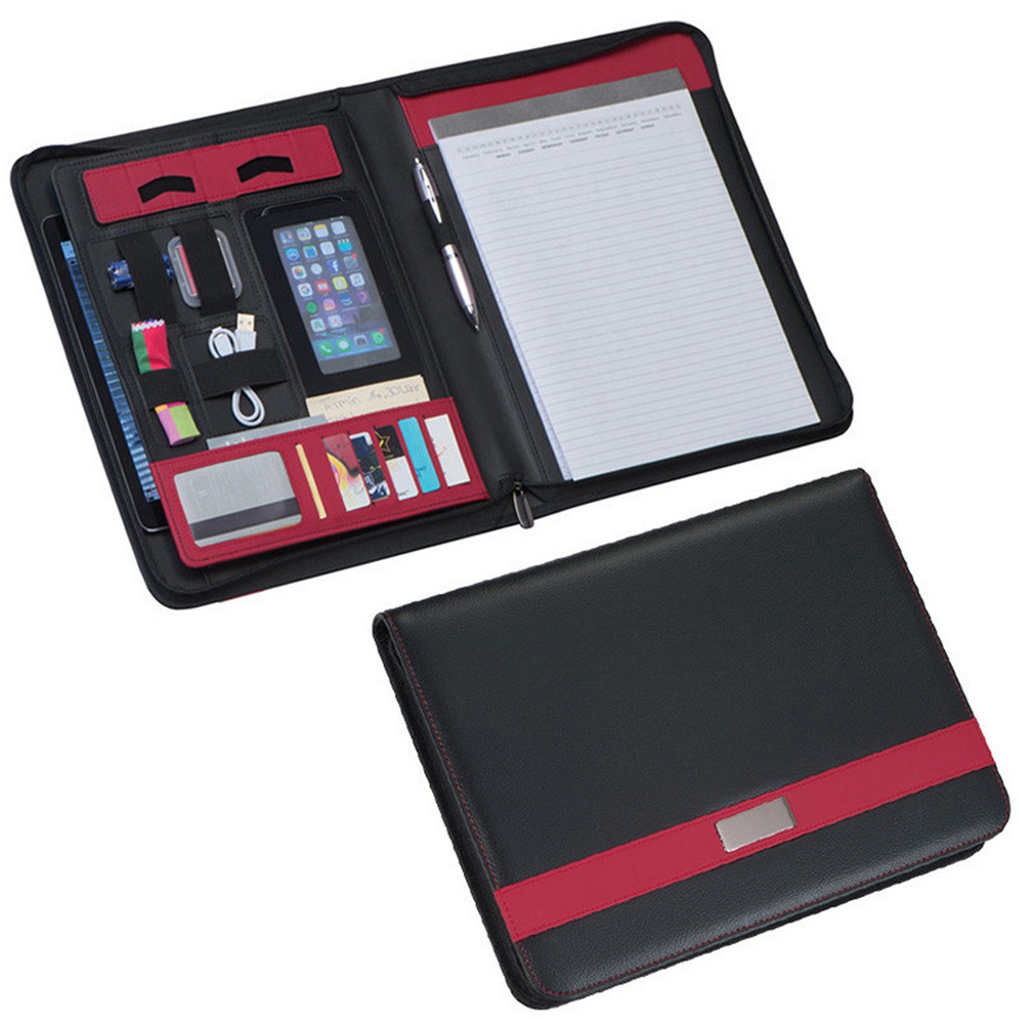 Schreibmappe Schreibmappe / aus hochwertigem Lederfaserstoff / DIN A4
