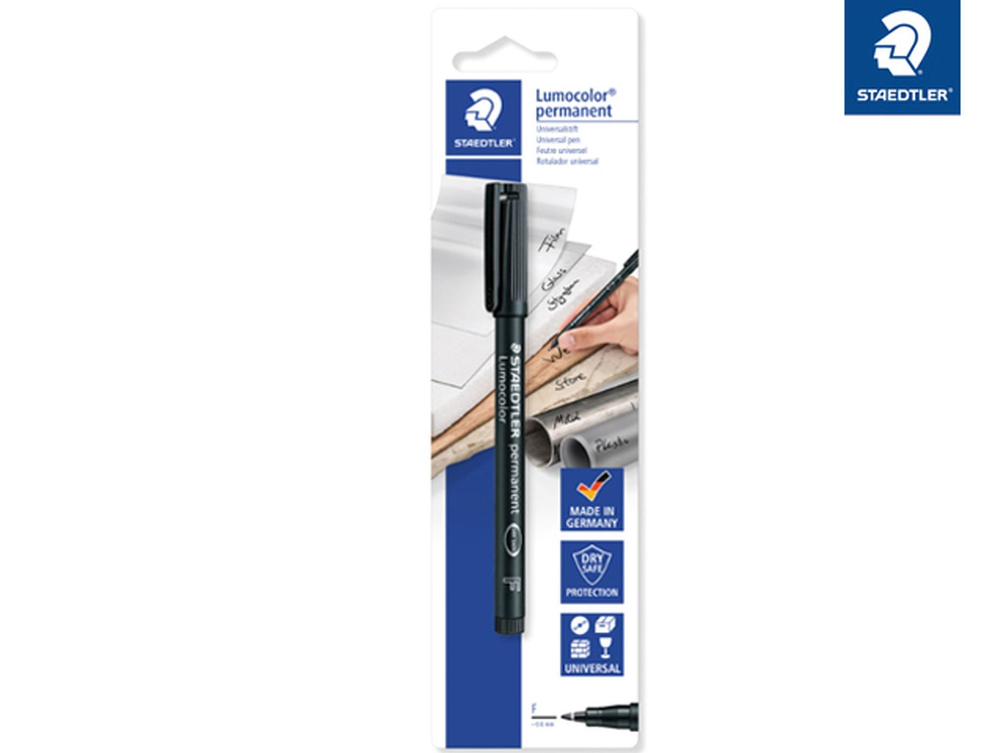 STAEDTLER Folienstift Staedtler Folienstift Lumocolor F perm sw BK