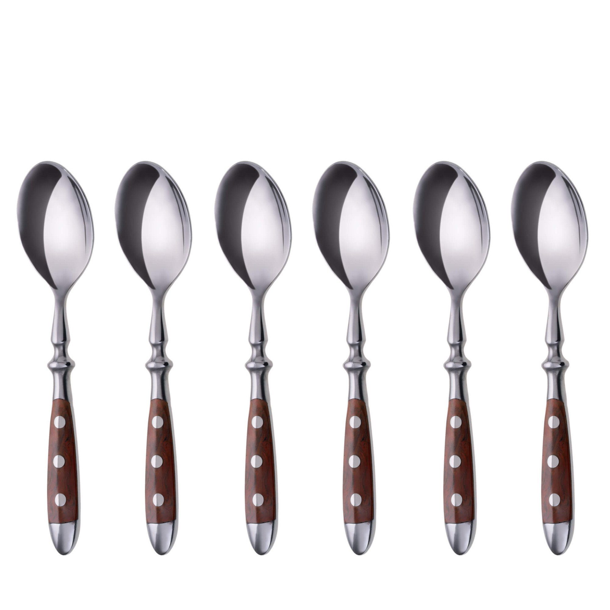 GRÄWE Kaffeelöffel GRÄWE Kaffeelöffel 6 Stück, Serie Nürnberg, BRAUN