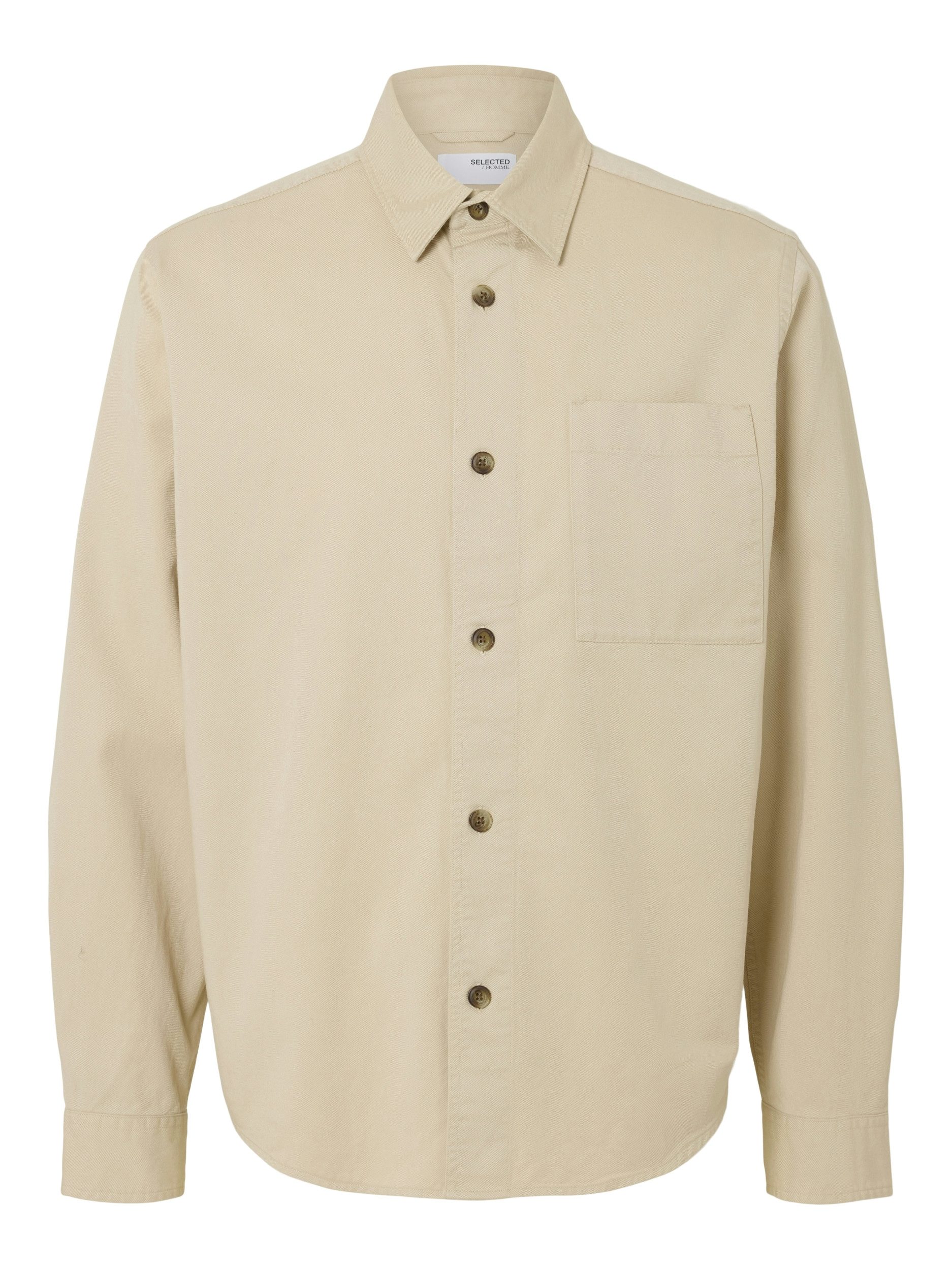 SELECTED HOMME Langarmhemd - Overshirt einfarbig - Worker Hemd - lockeres Hemd