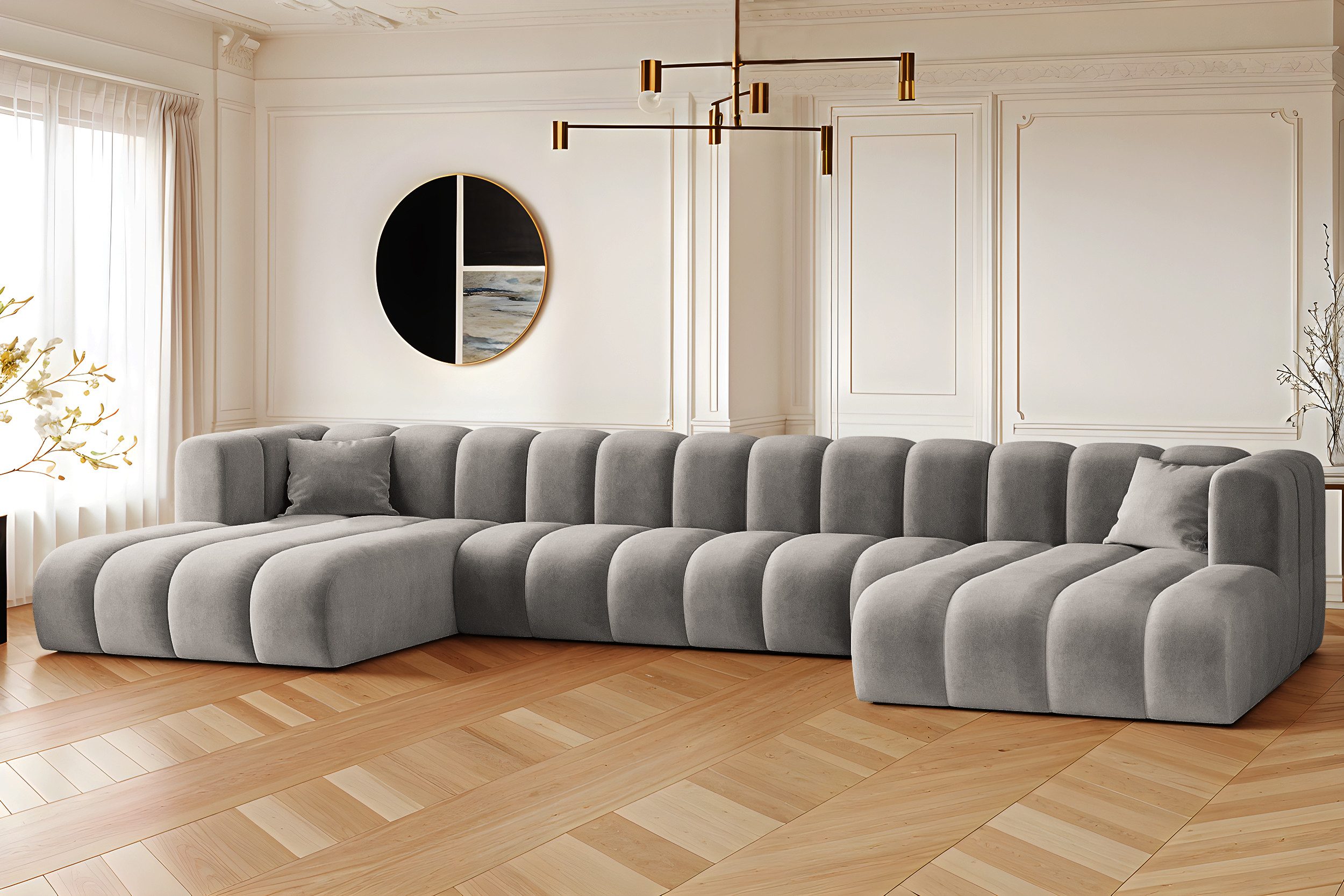 Kaiser Möbel Ecksofa U-form Sofa Grand U XL modular stoff Haga und Salvador günstig online kaufen