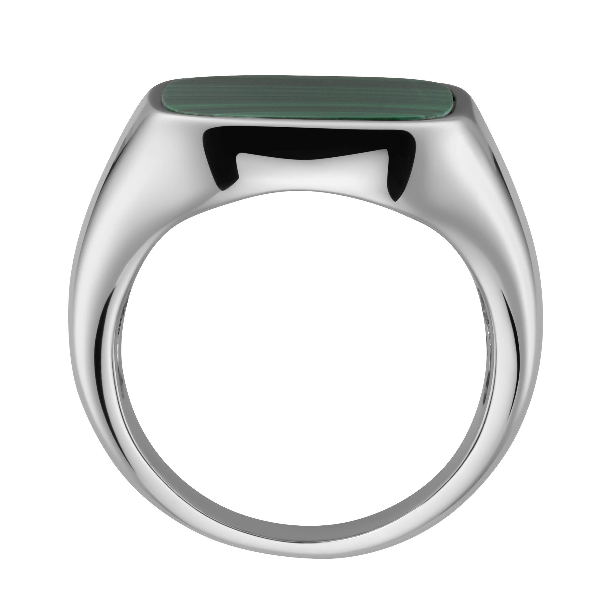 GIORGIO MARTELLO MILANO Silberring Siegelring mit Malachit, Silber 925