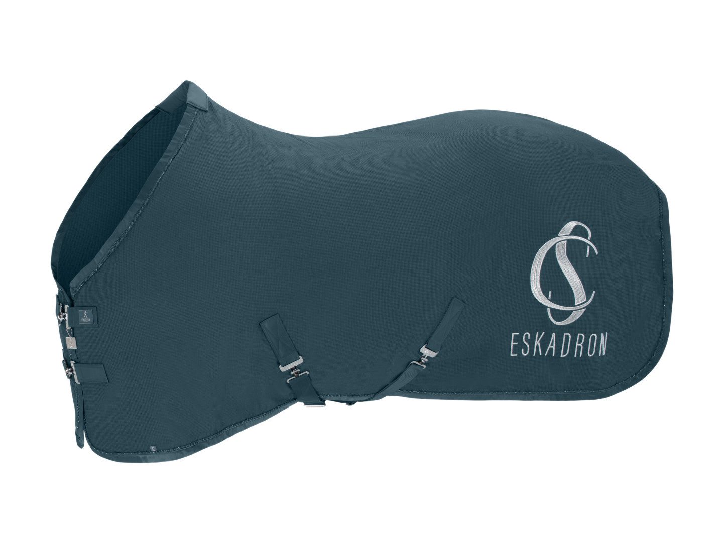 Eskadron Pferde-Abschwitzdecke Abschwitzdecke Classic Sports Waffle Cotton in ocean