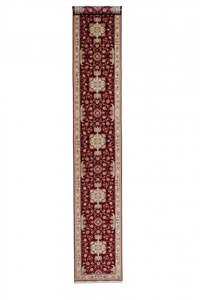 Orientteppich Täbriz 50Raj 91x635 Handgeknüpfter Orientteppich / Perserteppich, Nain Trading, rechteckig, Höhe: 7 mm