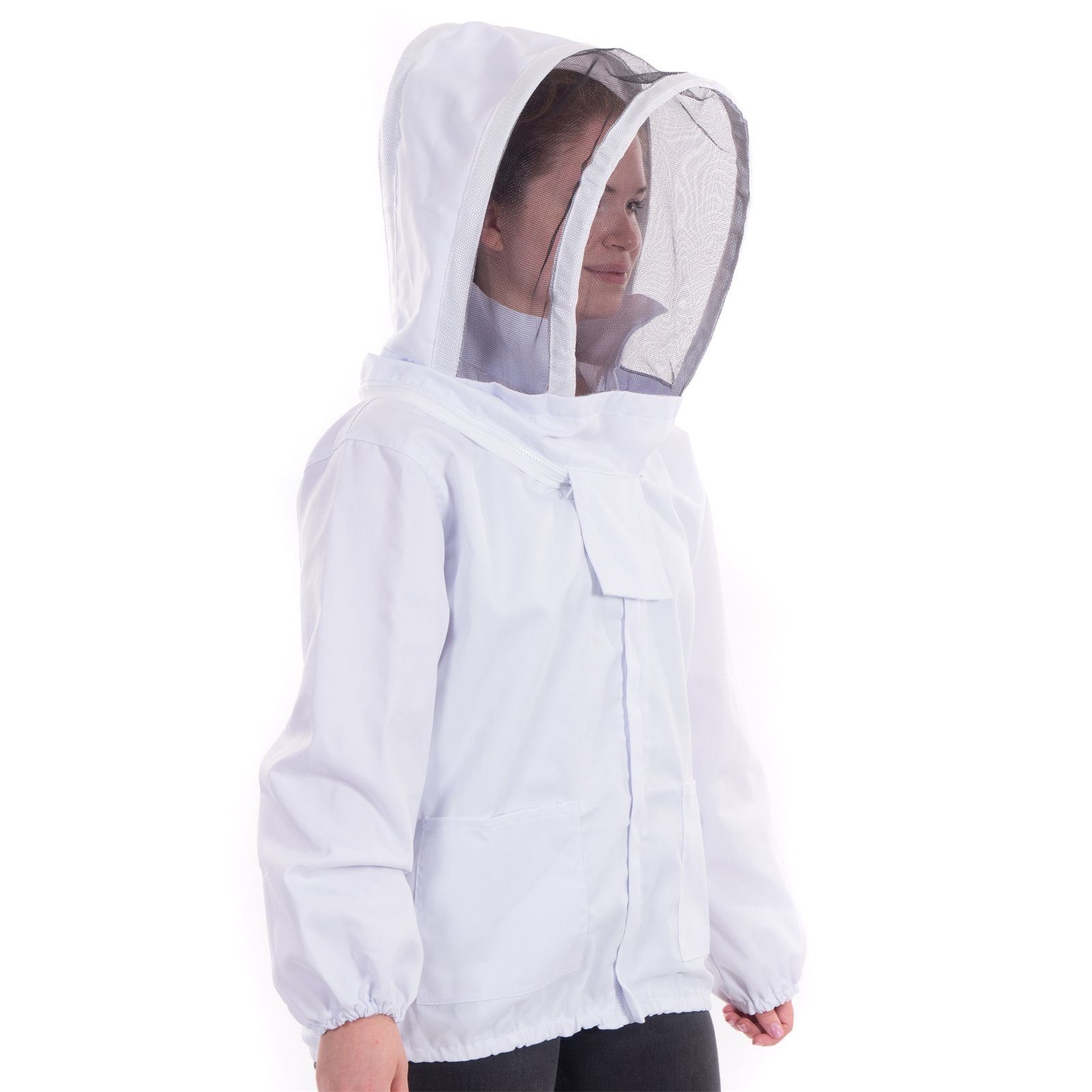 xtradefactory Schutznetz IMKER SCHUTZJACKE, Größe L, Baumwolle, Bienen Schutzhemd mit Hut