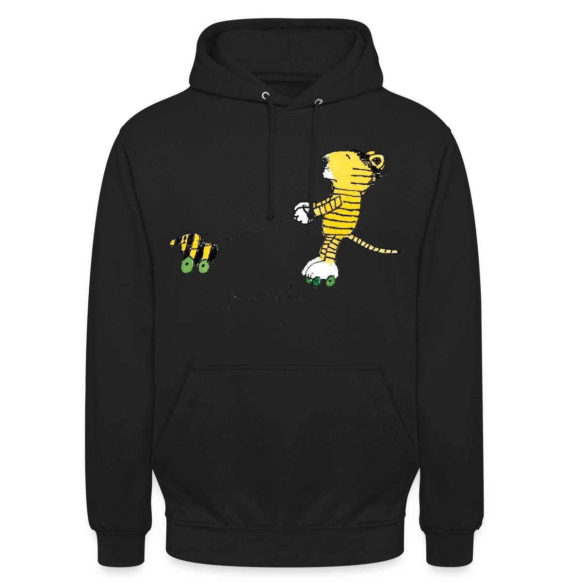 Hoodie Janosch Tiger auf Rollschuhen Unisex Hoodie