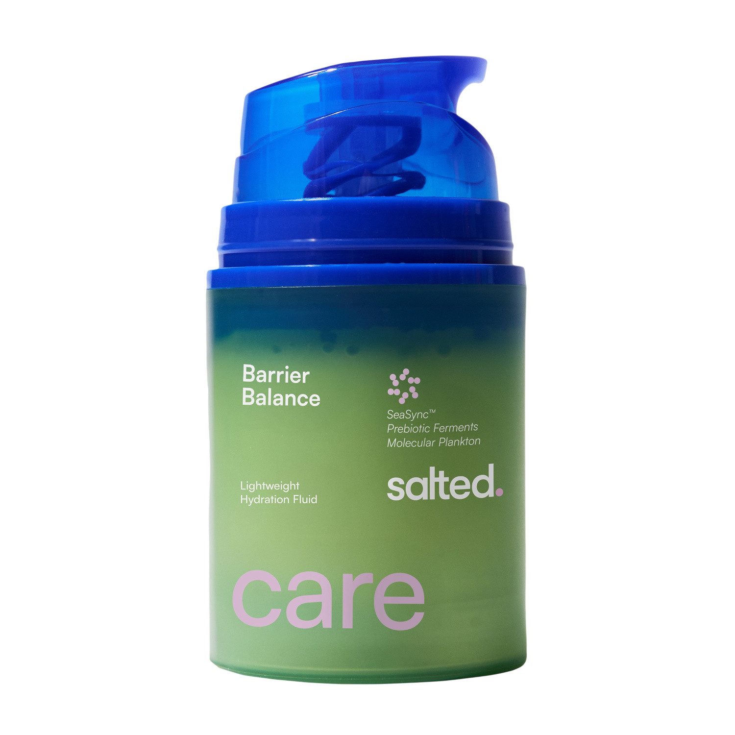salted. Gesichtsfluid Barrierestärkendes Tages- und Nachtfluid Barrier Balance, Barrierestärkendes, mattierendes Fluid mit SeaSync.