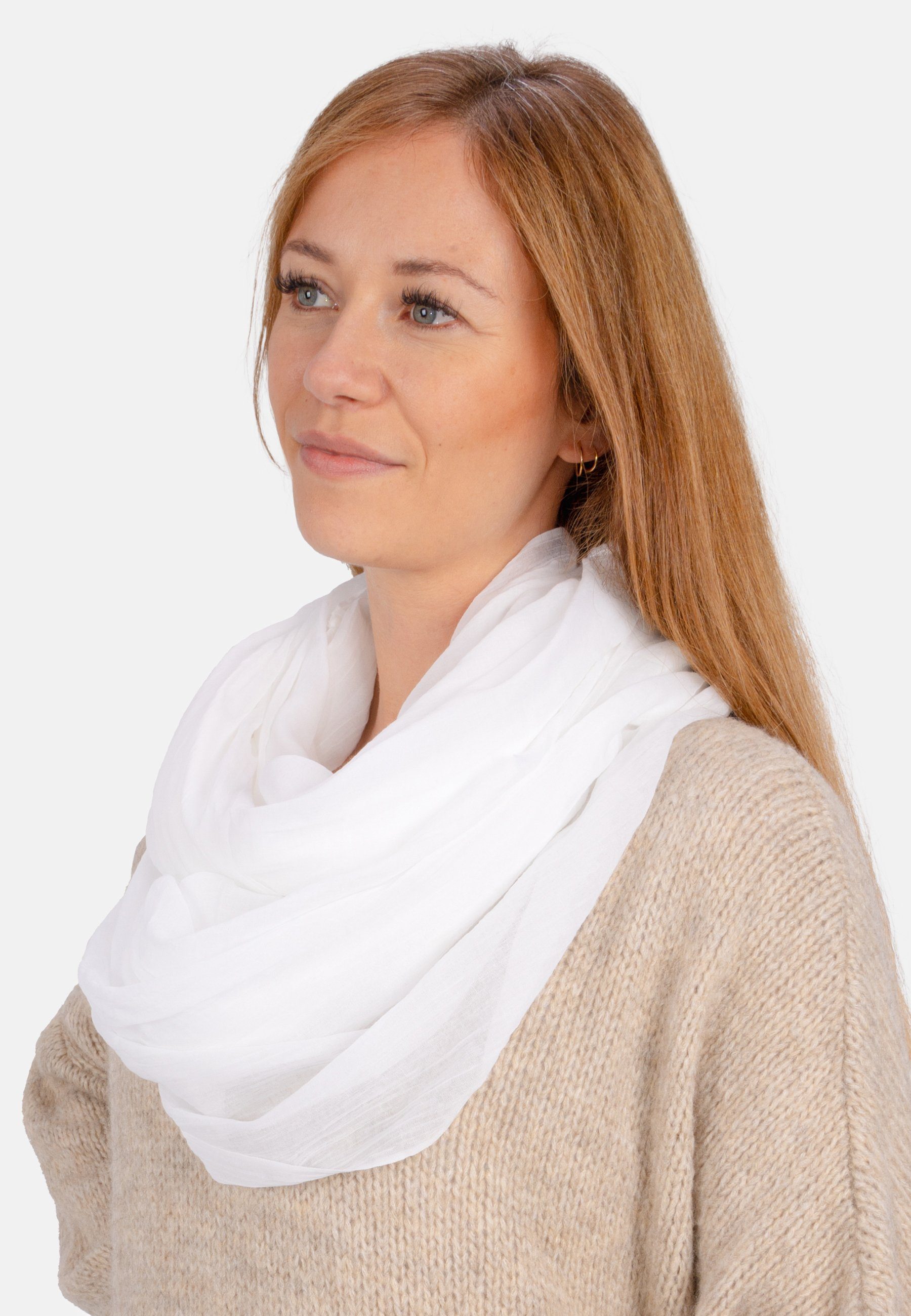 Seasons of April Loop Loop Carina Uni, Leichter & weicher Damen Loop Schal Schlauchschal in uni Farben