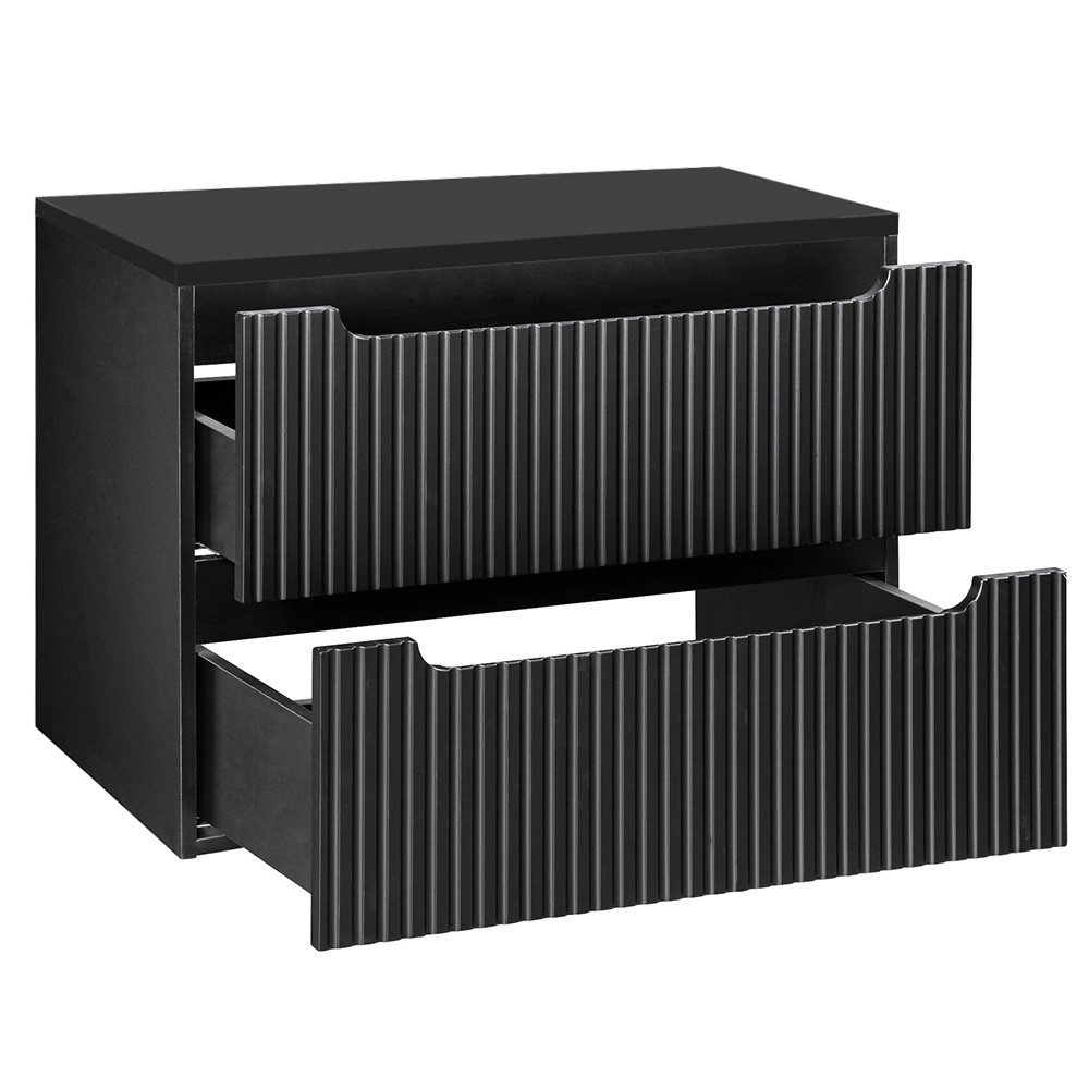 Lomadox Waschbeckenschrank NEWPORT-56-BLACK 80 cm Waschtisch-Unterschrank 4 günstig online kaufen