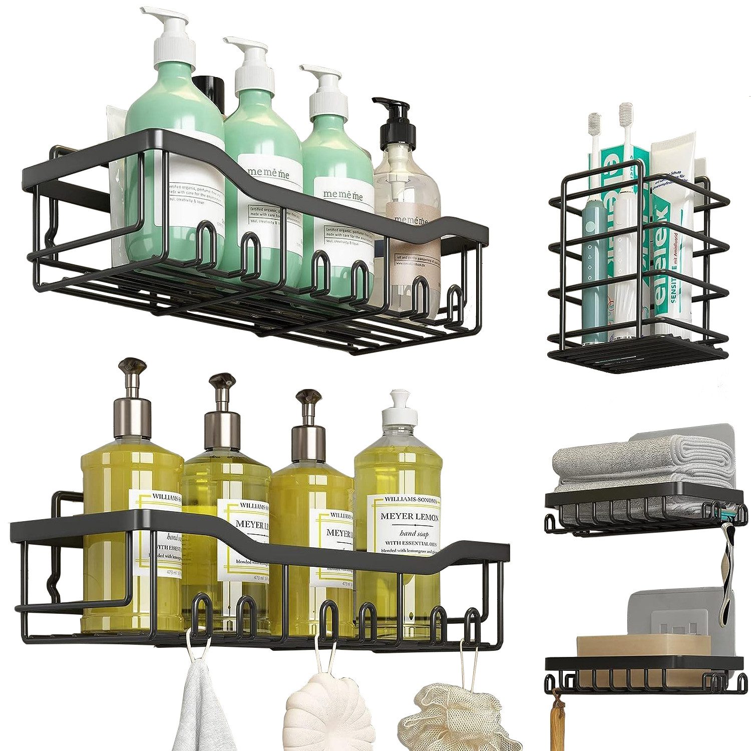 Refined Living Duschregal Duschorganizer [5er-Pack] Duschregale für die Inn günstig online kaufen