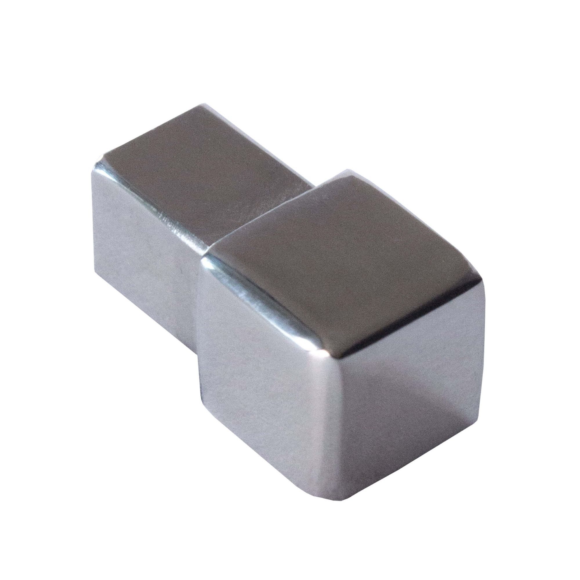Dalsys Profil Endstück für Fliesenschiene (10mm Poliert, 1-St), aus Edelstahl, Quadratprofil, Fliesenprofil