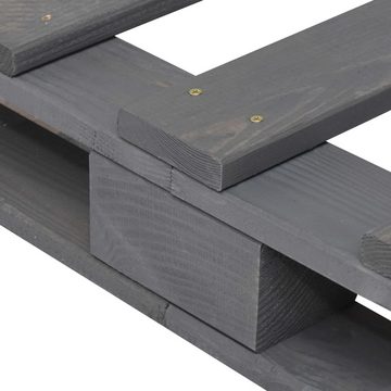 furnicato Bett Palettenbett Grau Massivholz Kiefer 200×200 cm