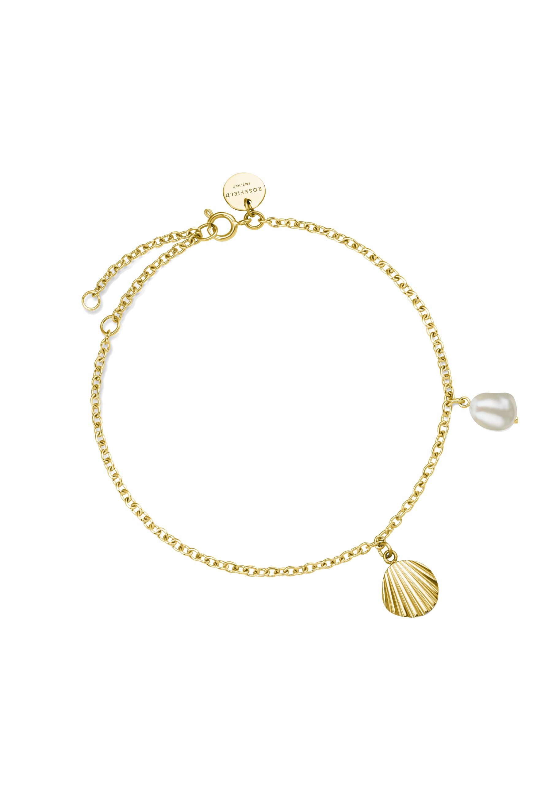 ROSEFIELD Armband ROSEFIELD Muschel und Perle Armband für Damen Goldfarben