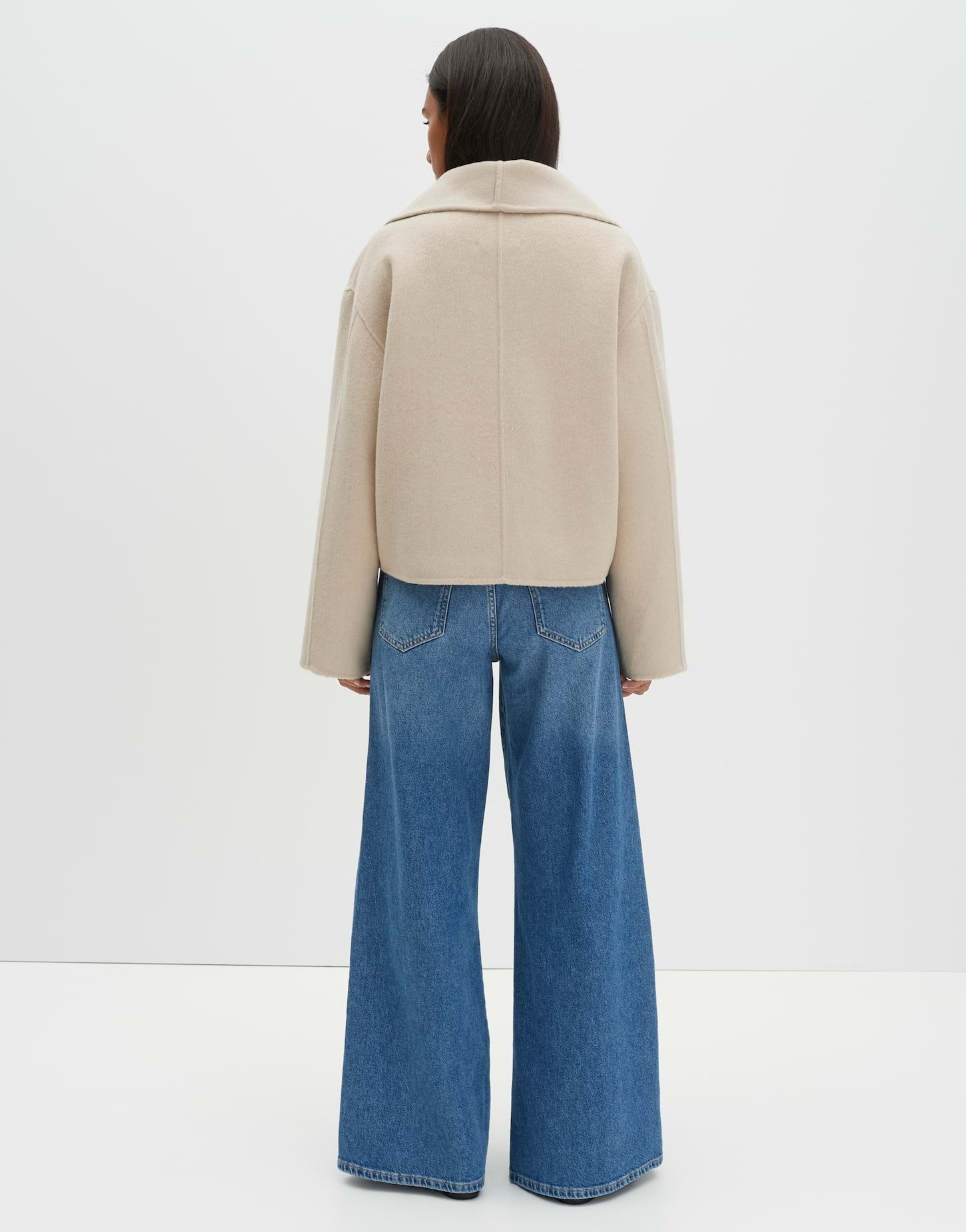 someday Wolljacke NARIA Regular mit breitem Schalkragen leicht ausgestellt geschnitten, gekämmte Oberfläche